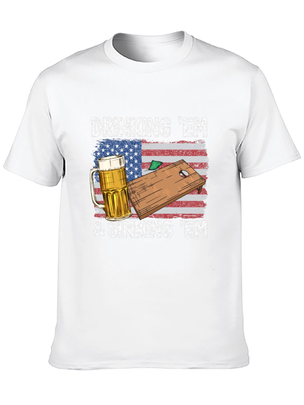 Drinking & Sinking Em Cornhole T-Shirt