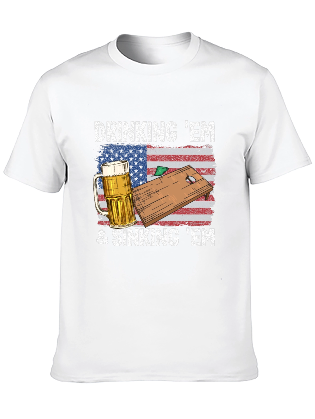 Drinking & Sinking Em Cornhole T-Shirt