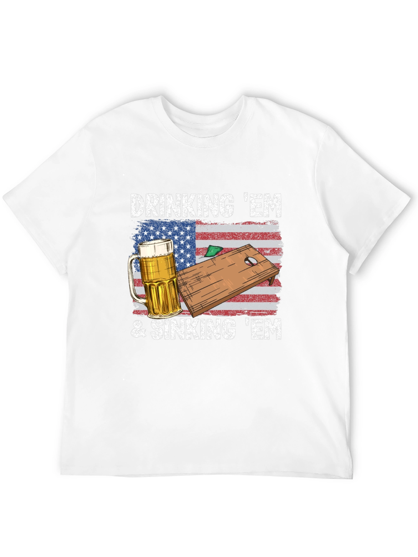 Drinking & Sinking Em Cornhole T-Shirt