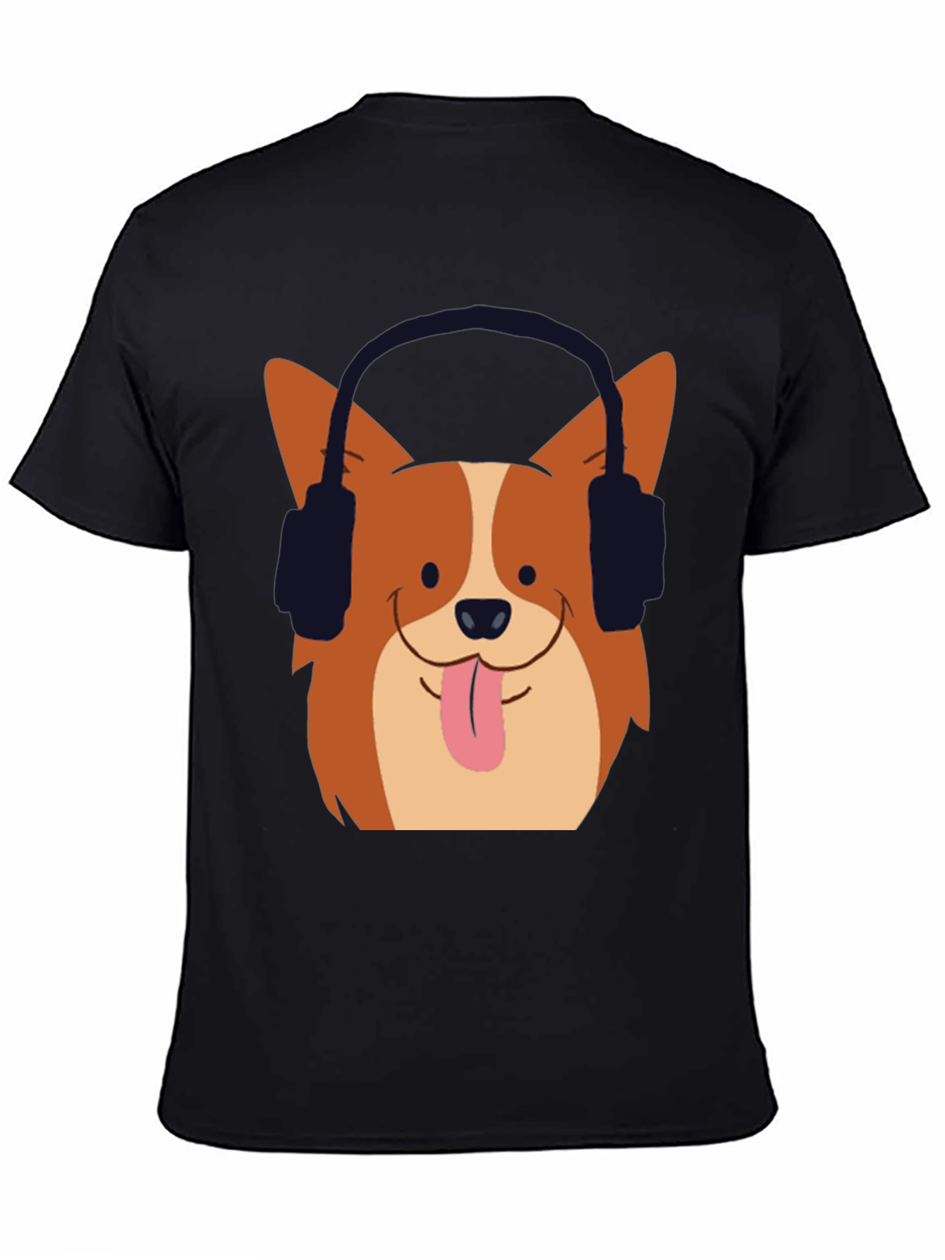Dog with Headphones Graphic Tee - Cool & Comfy