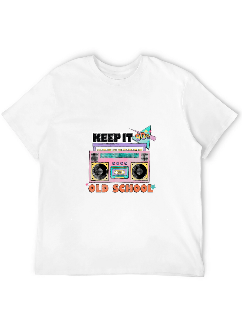 Keep It 90s Old School Black Graphic Tee