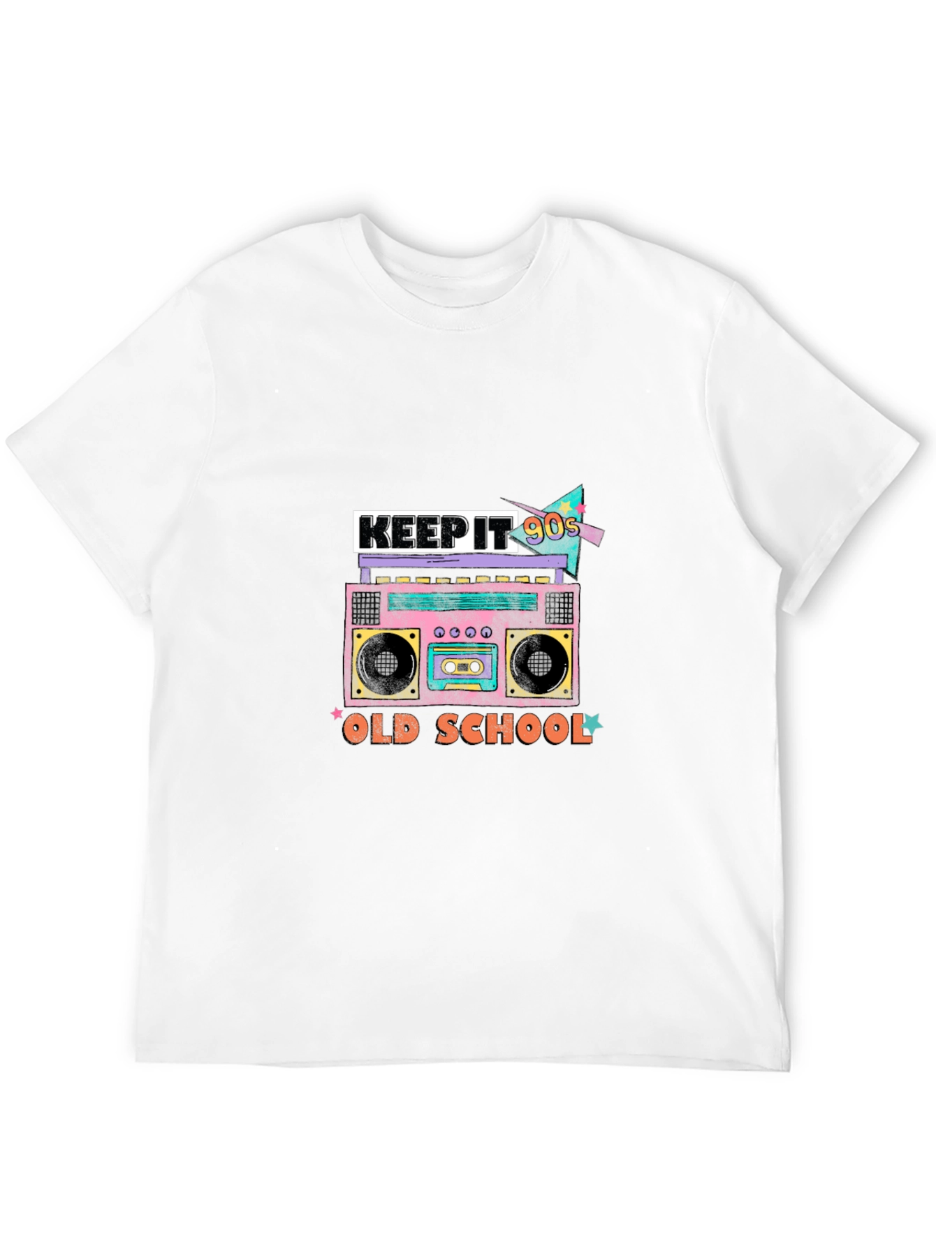 Keep It 90s Old School Black Graphic Tee