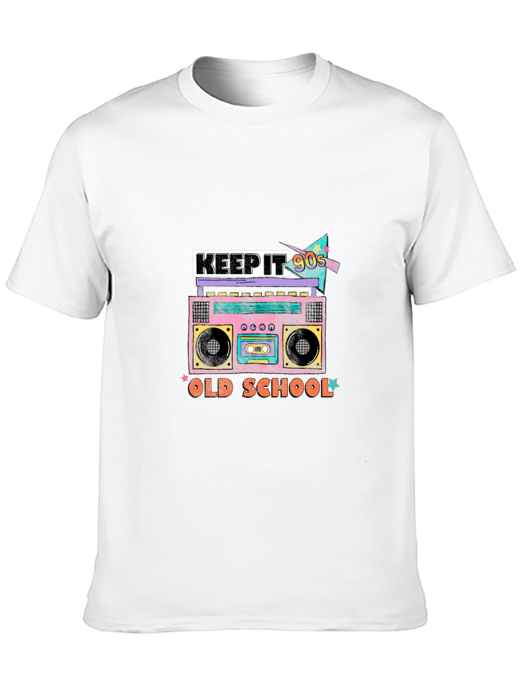 Keep It 90s Old School Black Graphic Tee