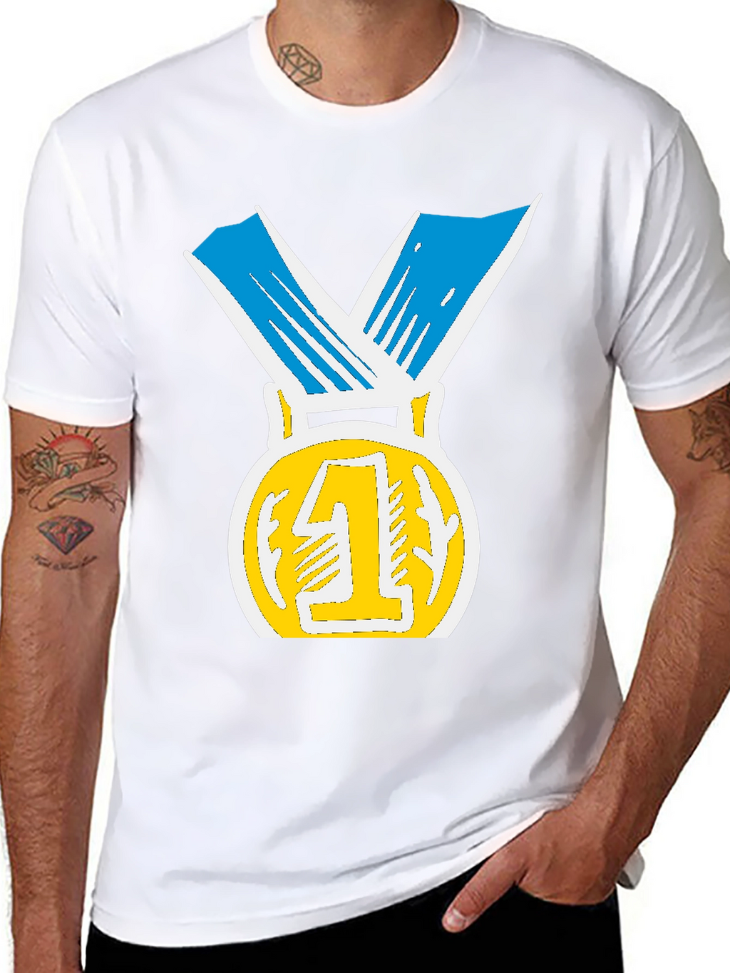 Winners Medal T-Shirt - Number One!