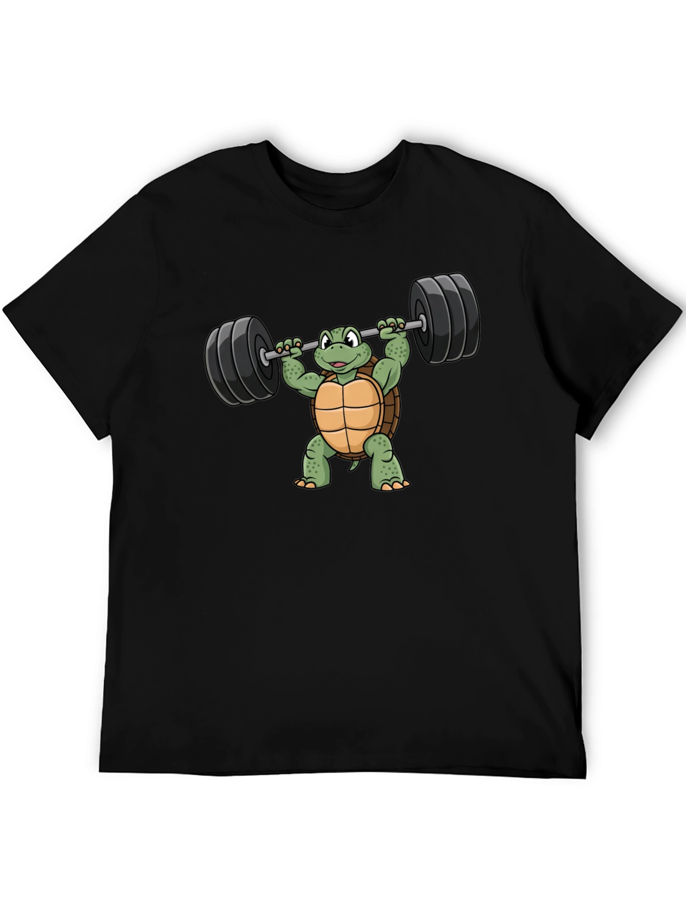 Turtle Lifting Barbell Graphic T-Shirt