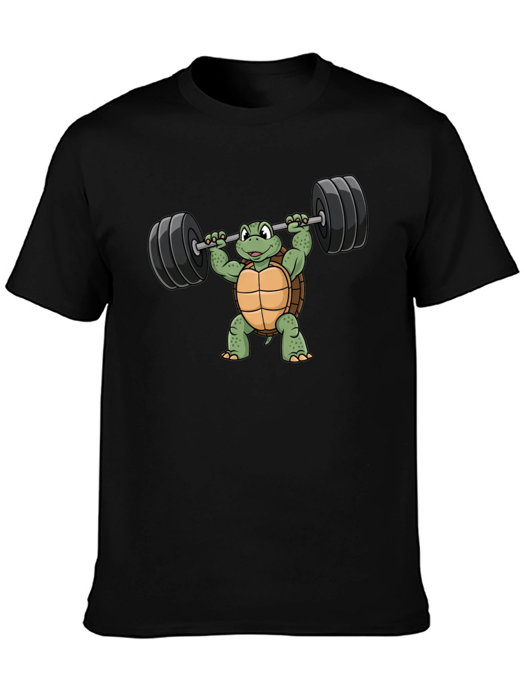 Turtle Lifting Barbell Graphic T-Shirt