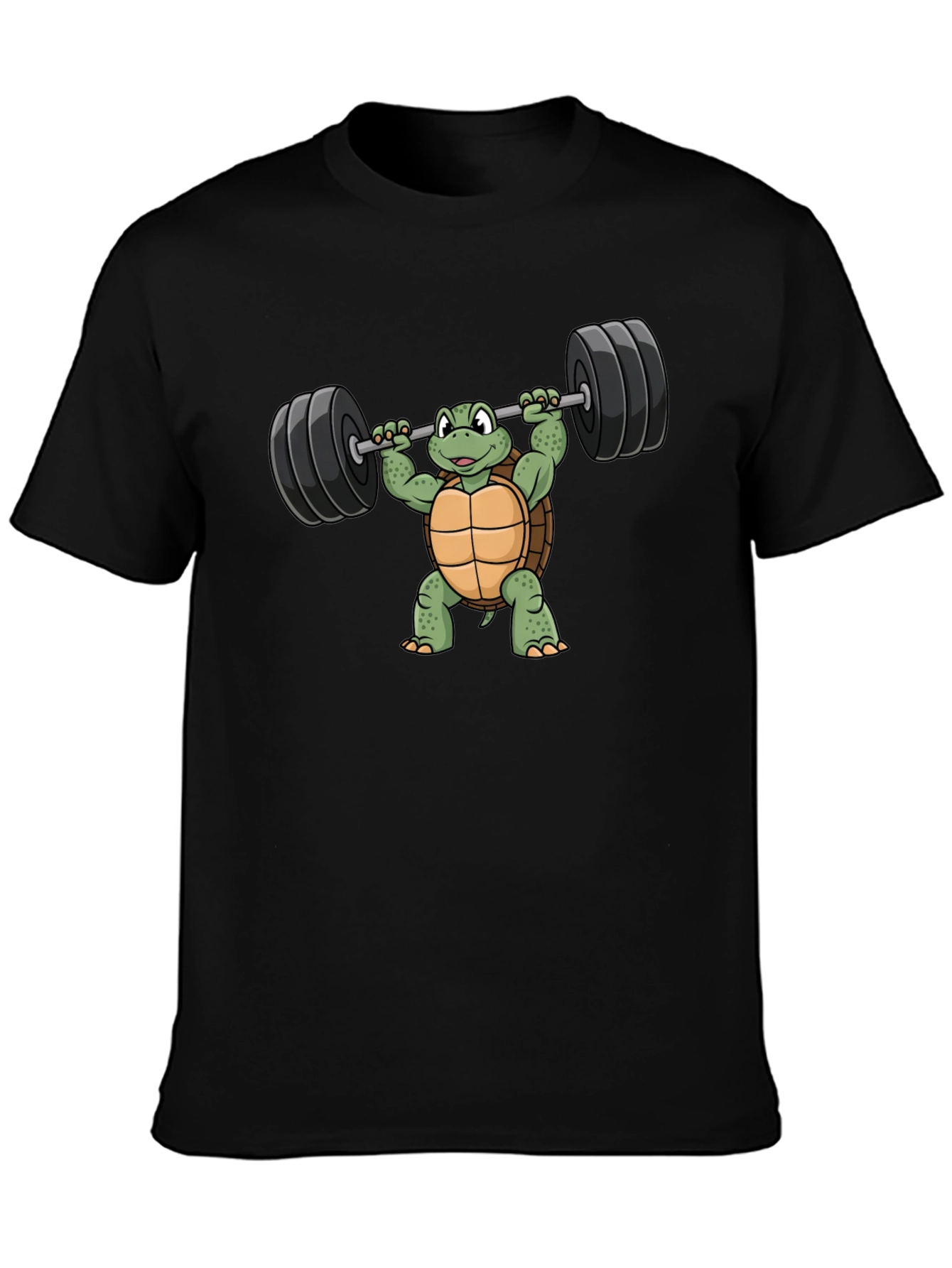 Turtle Lifting Barbell Graphic T-Shirt