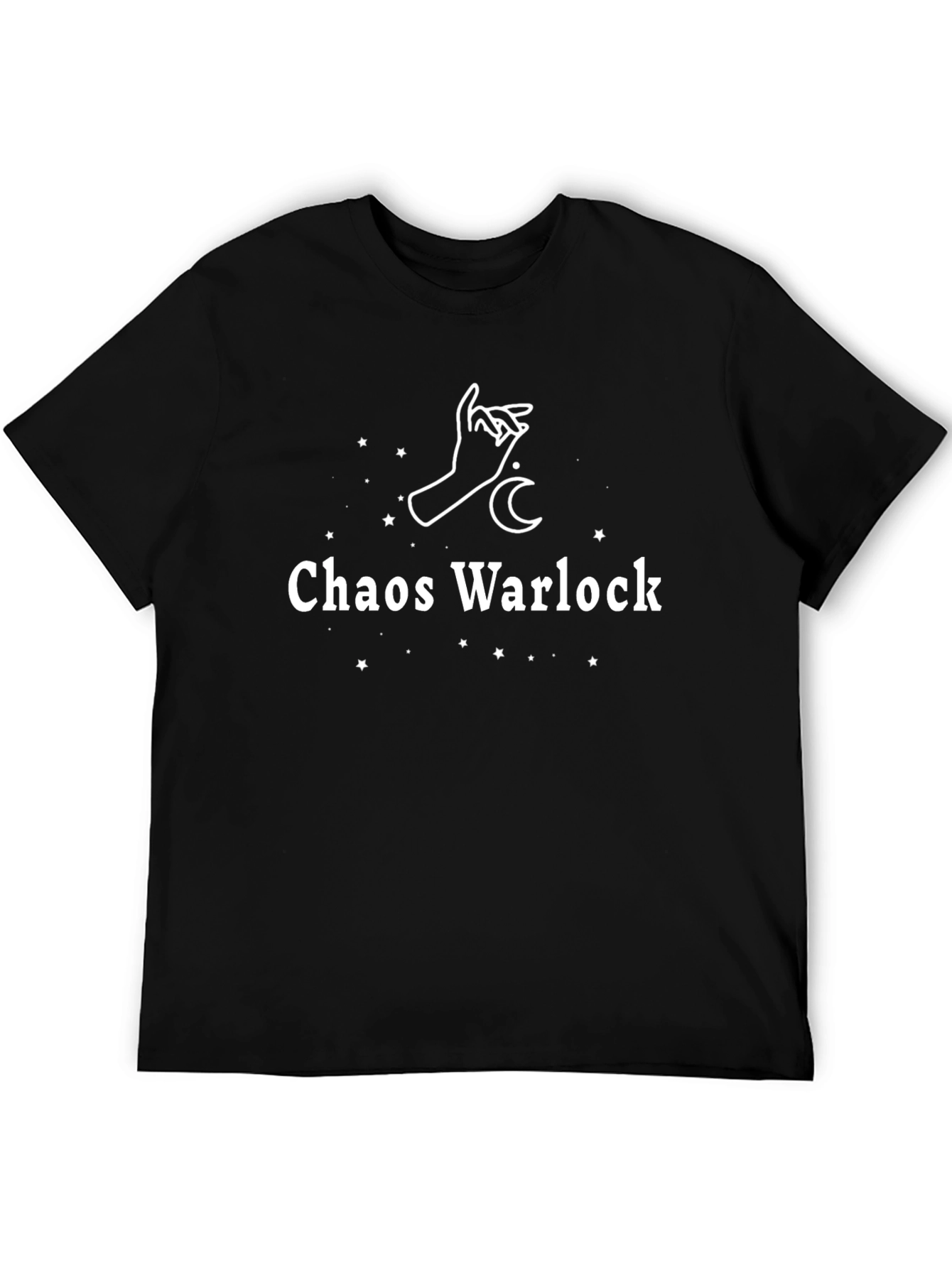 Chaos Warlock Graphic T-Shirt - Black Cotton Tee