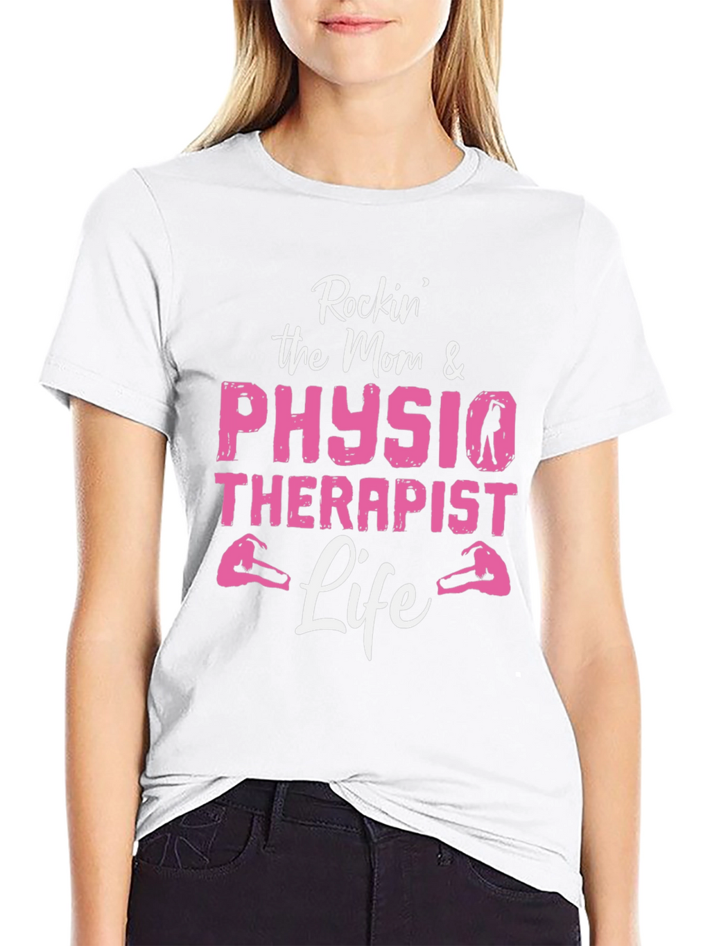 Rockin Mom & Physio Therapist Life Graphic Tee