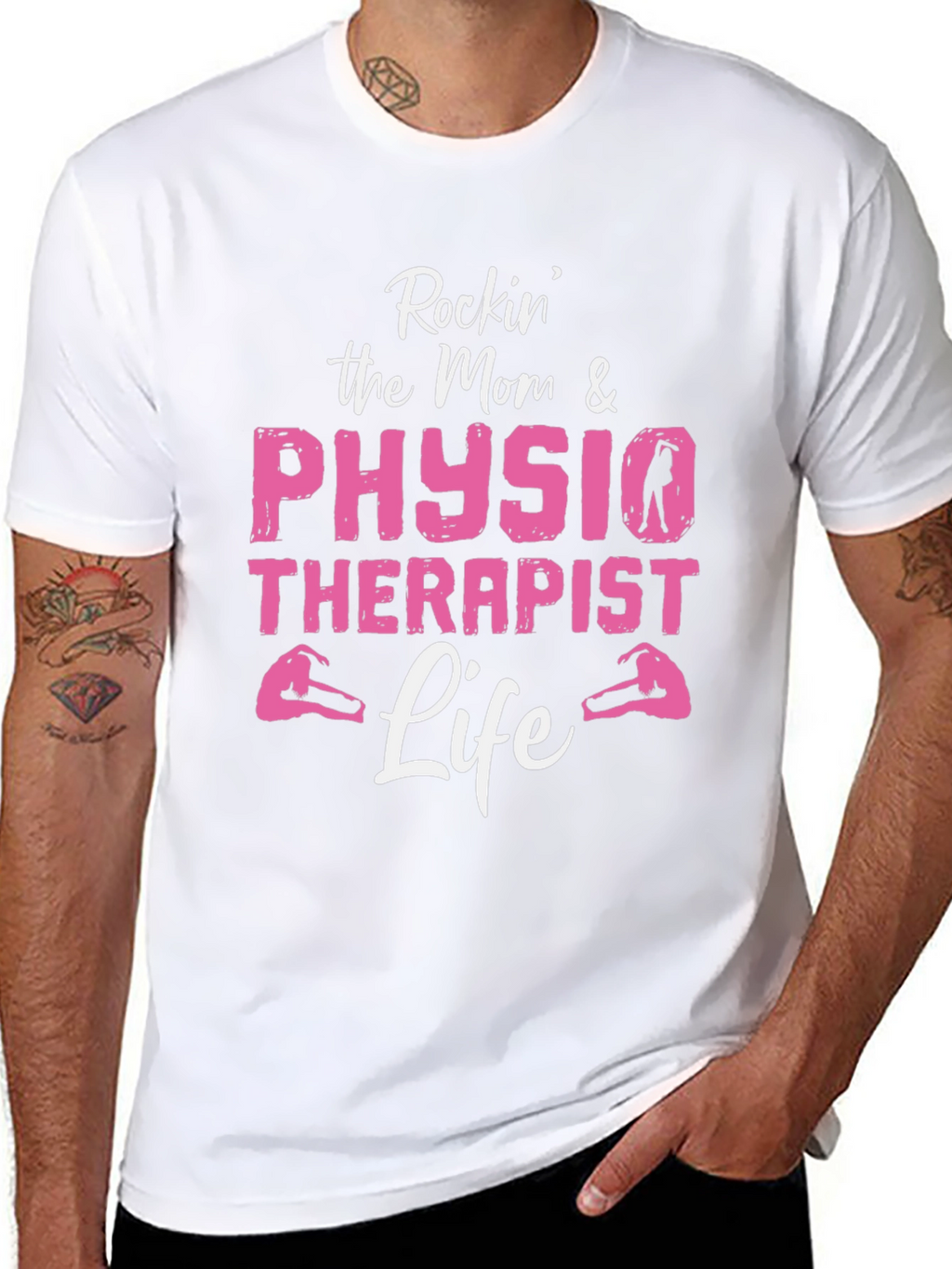 Rockin Mom & Physio Therapist Life Graphic Tee