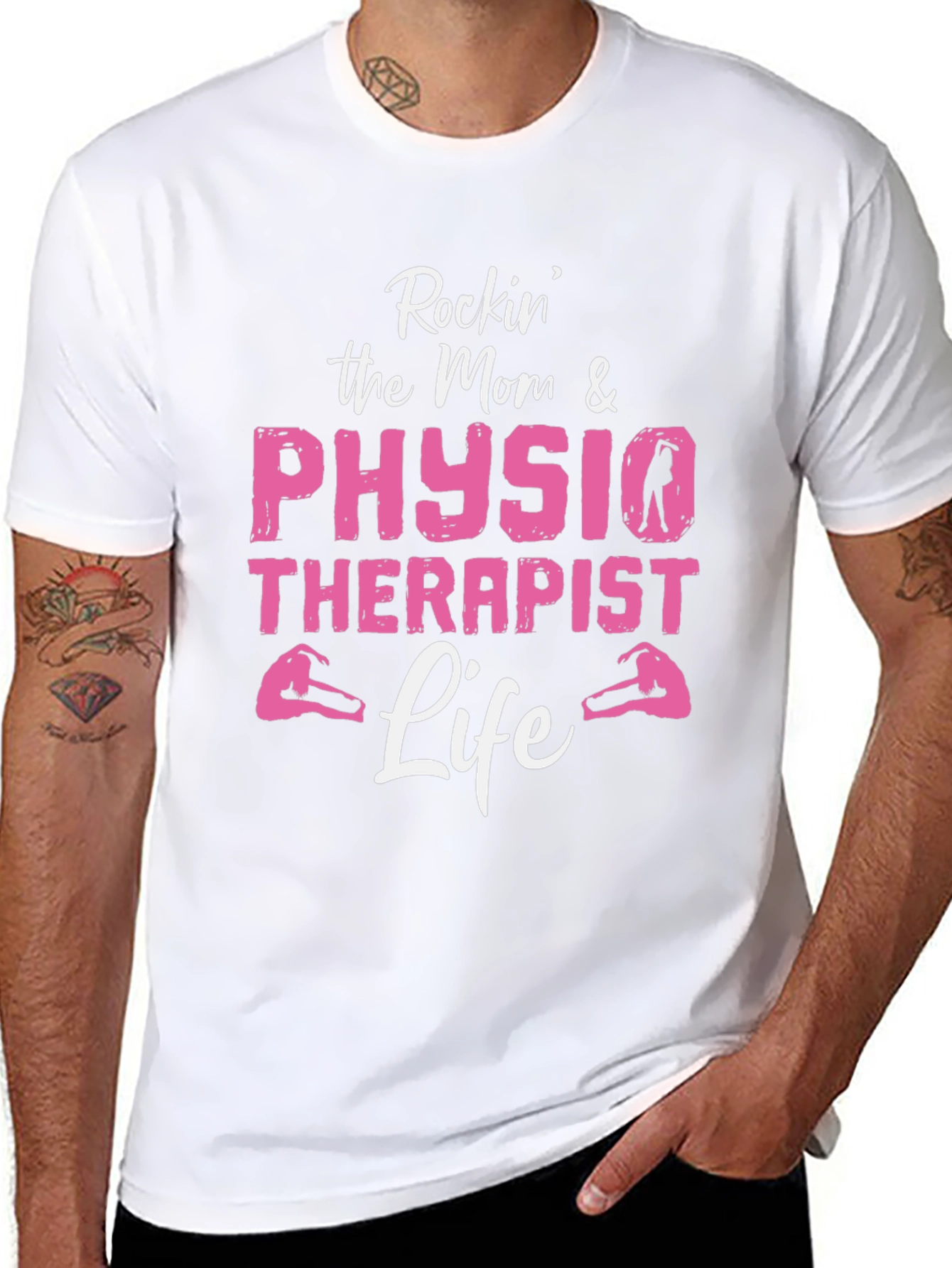 Rockin Mom & Physio Therapist Life Graphic Tee