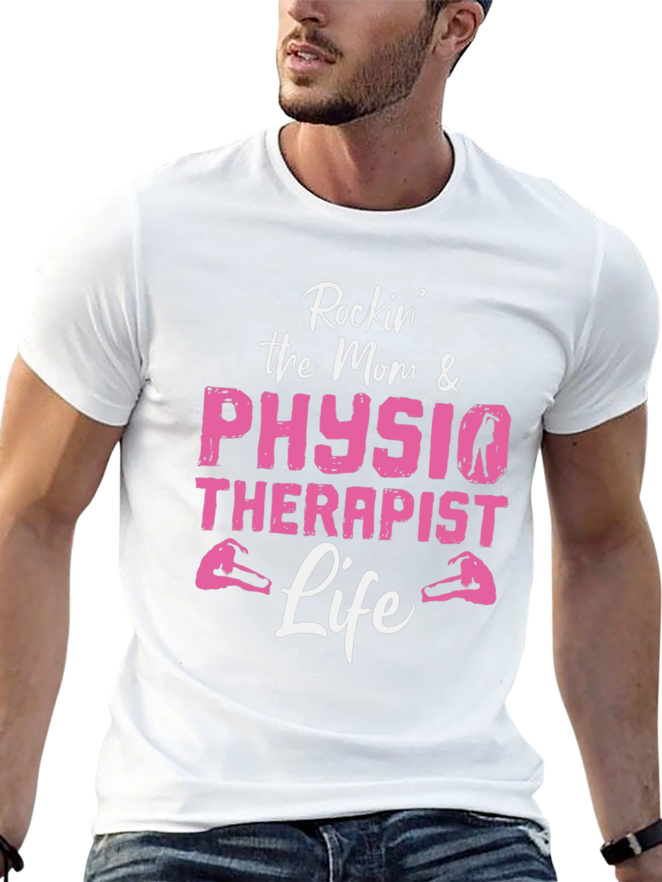 Rockin Mom & Physio Therapist Life Graphic Tee
