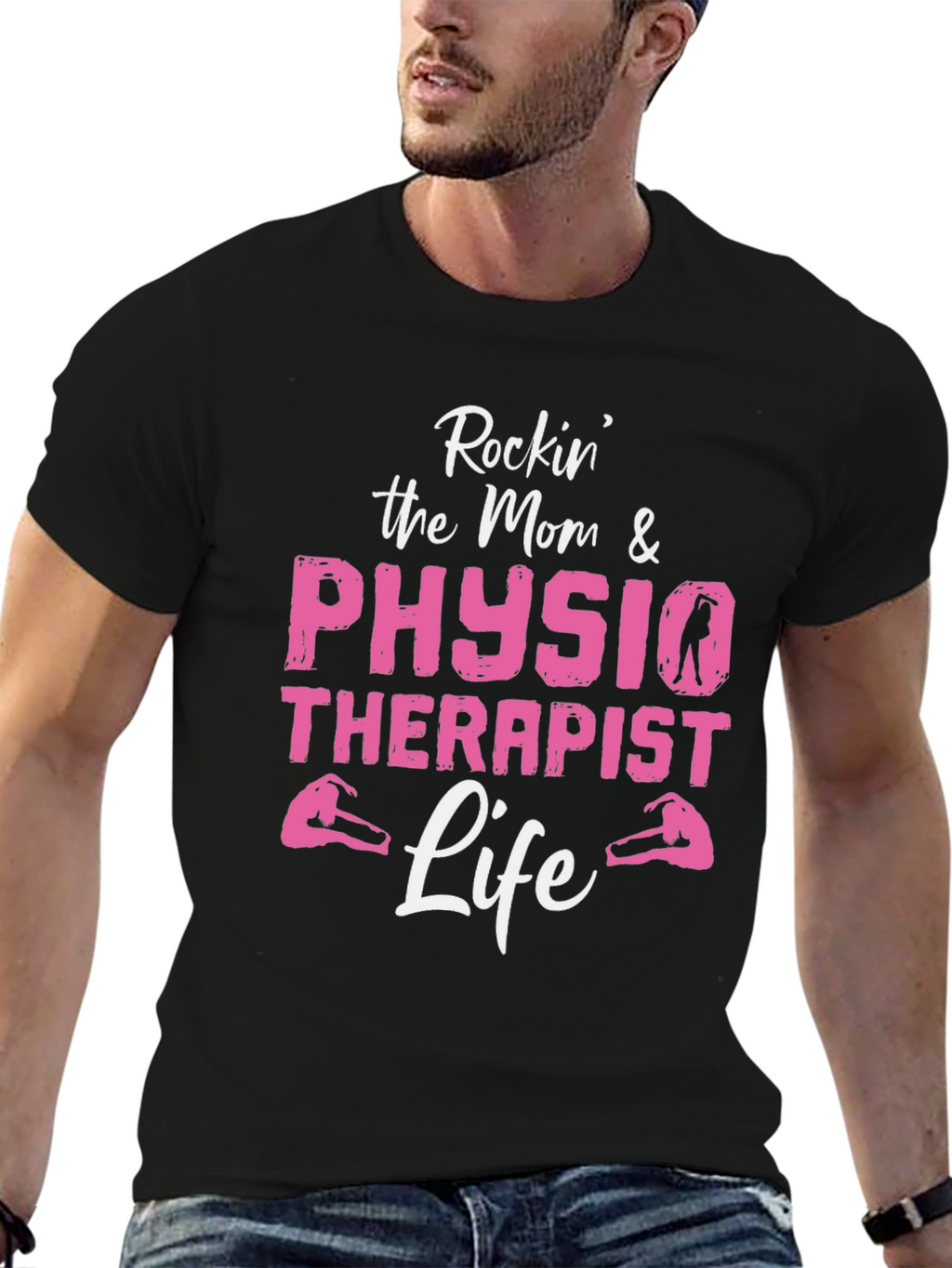 Rockin Mom & Physio Therapist Life Graphic Tee
