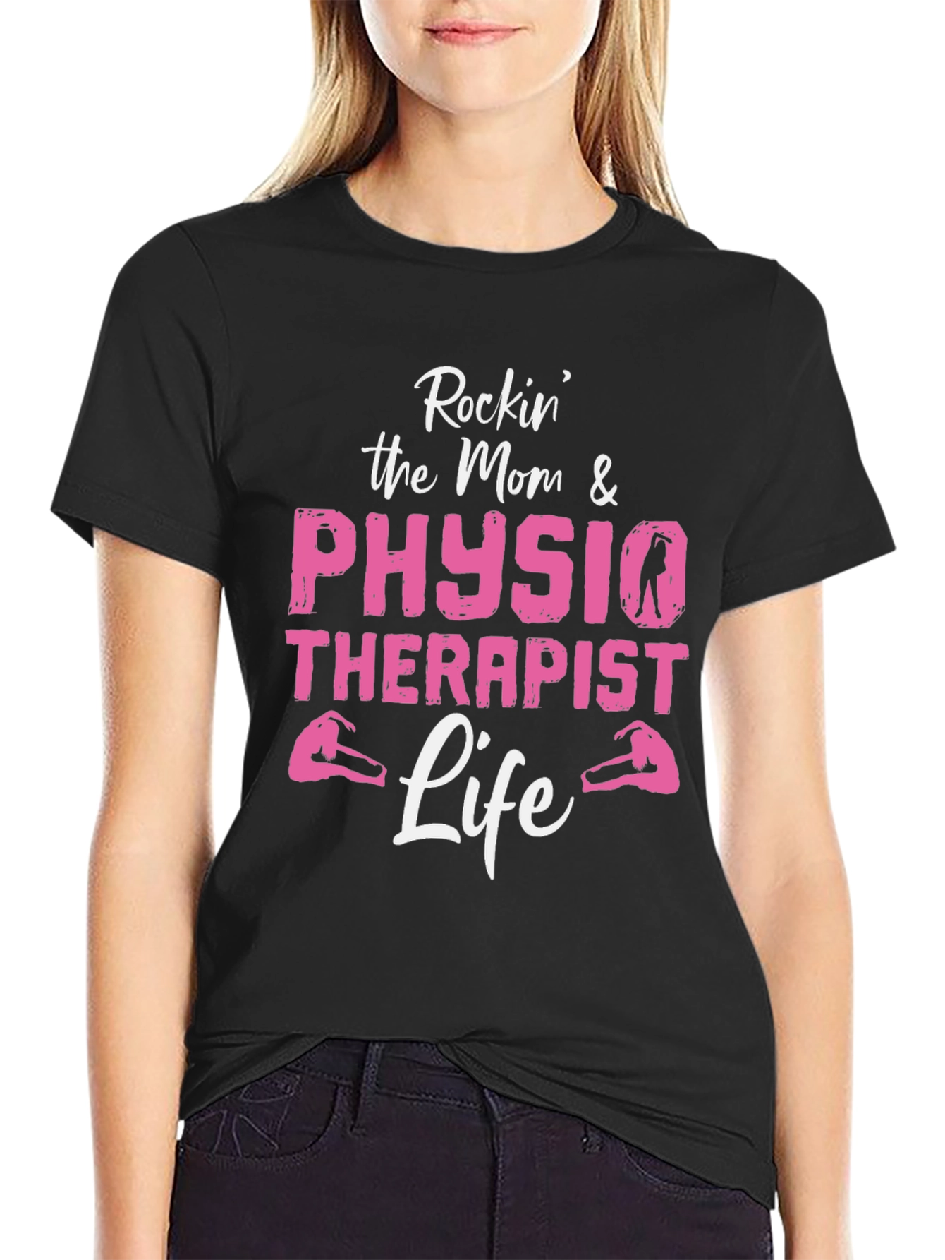 Rockin Mom & Physio Therapist Life Graphic Tee