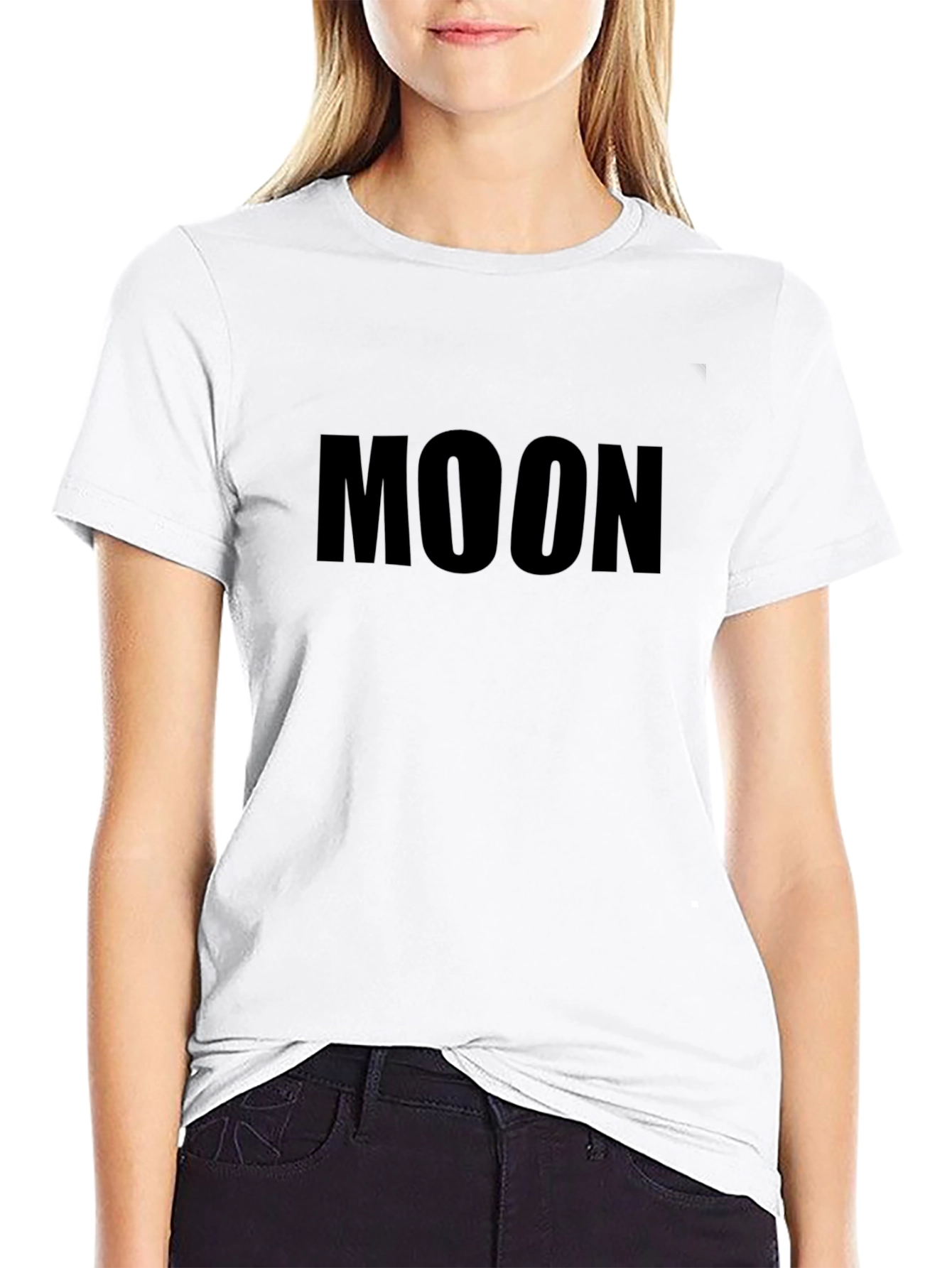 Moon Graphic Black T-Shirt - Casual Comfort