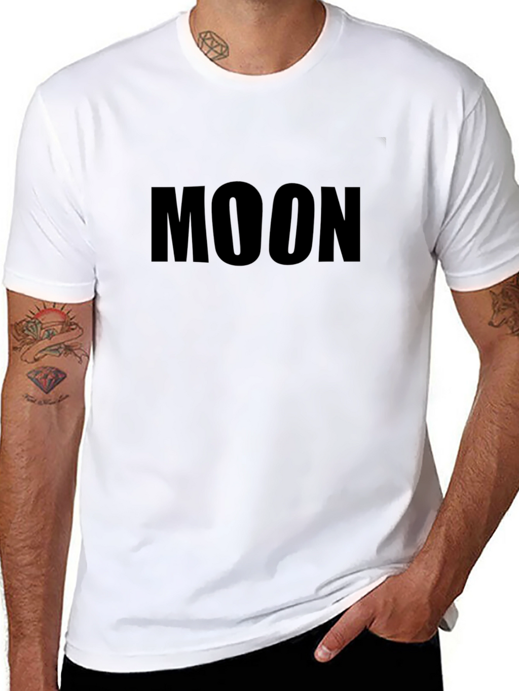 Moon Graphic Black T-Shirt - Casual Comfort