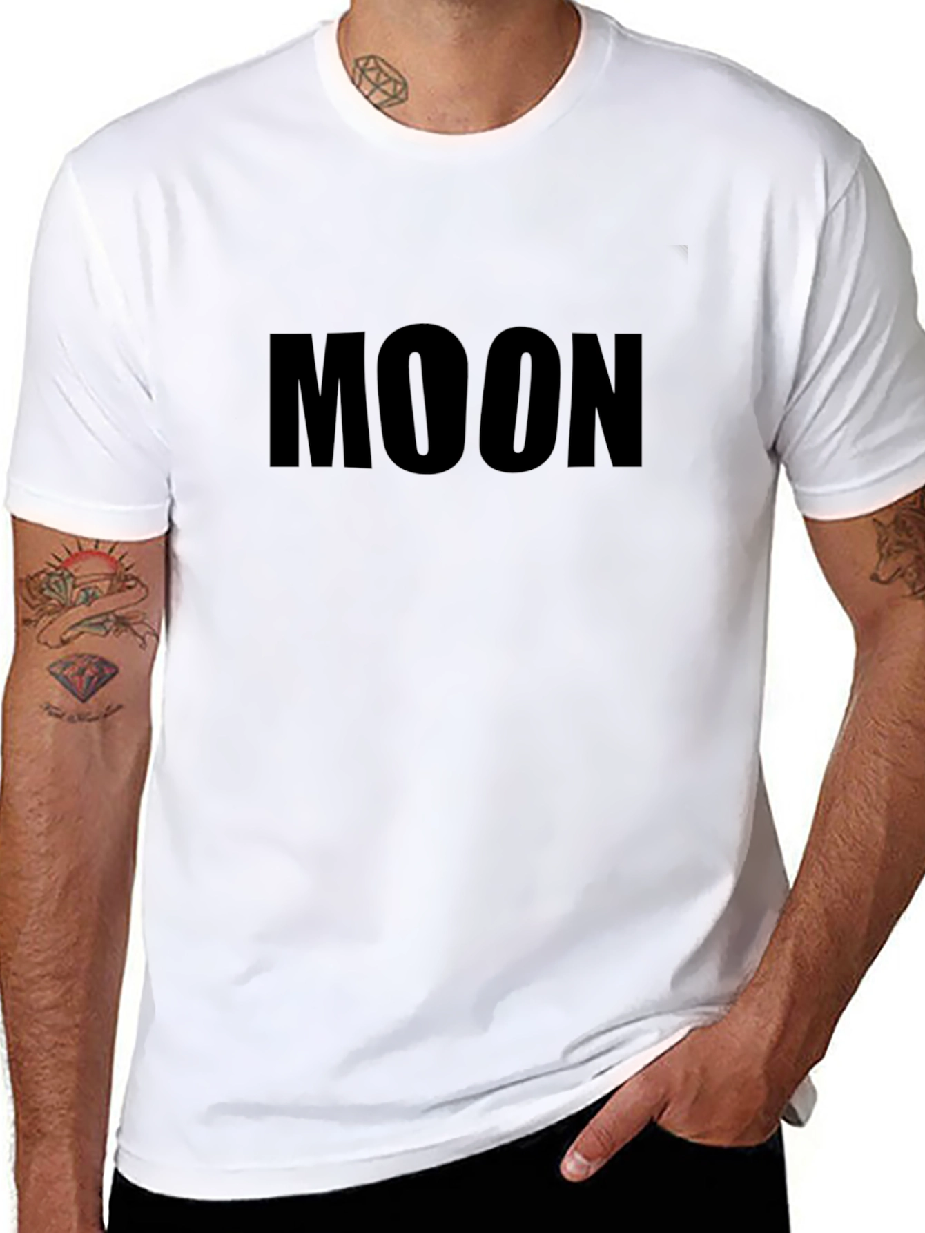 Moon Graphic Black T-Shirt - Casual Comfort