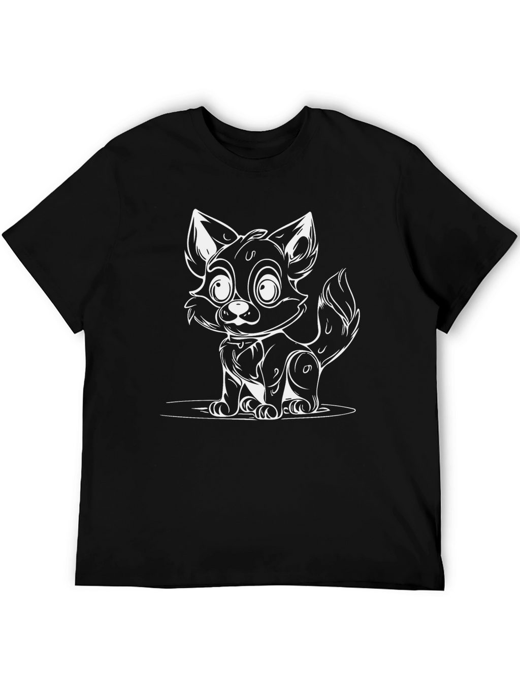 Cartoon Fox Graphic T-Shirt