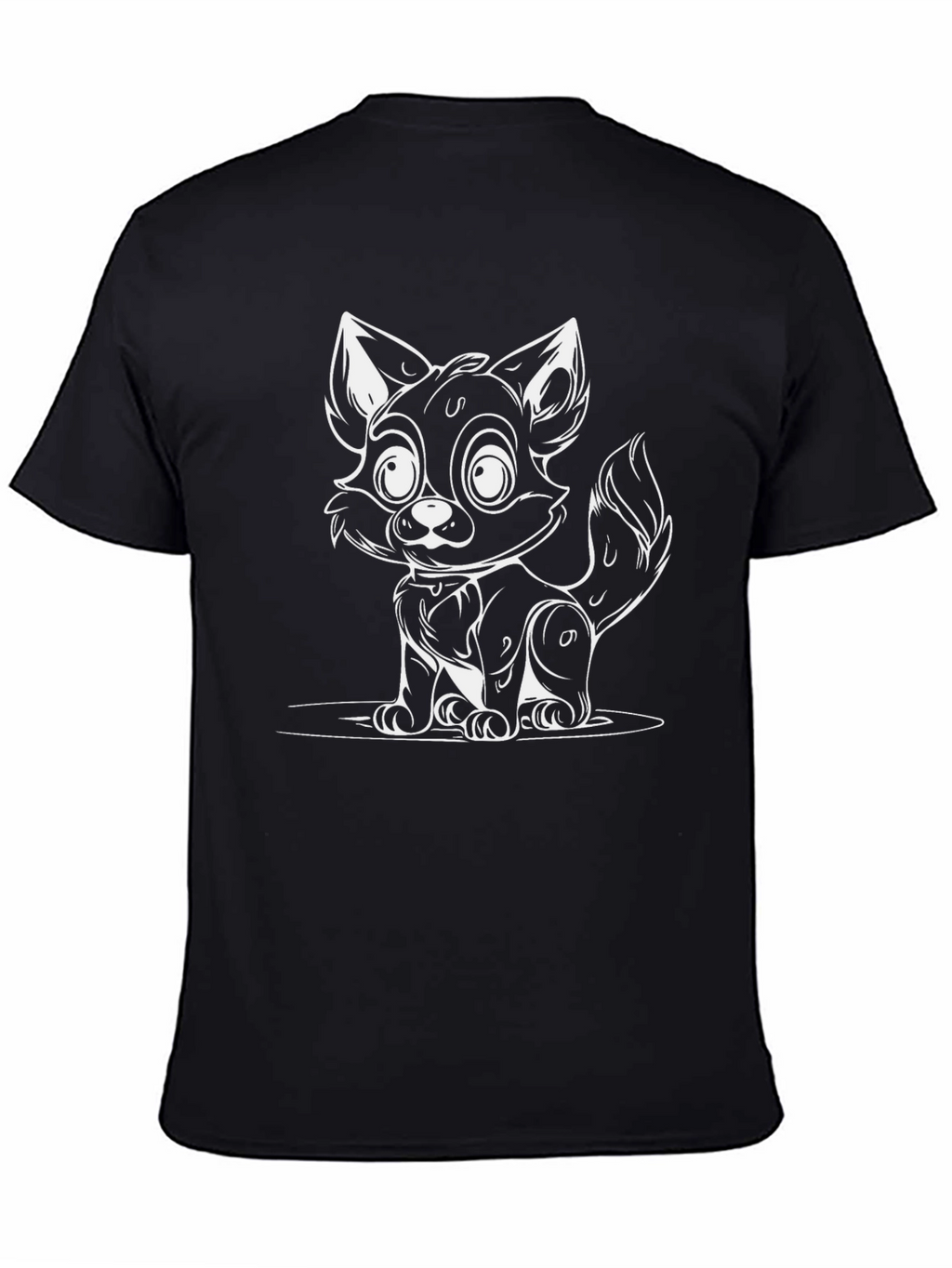 Cartoon Fox Graphic T-Shirt