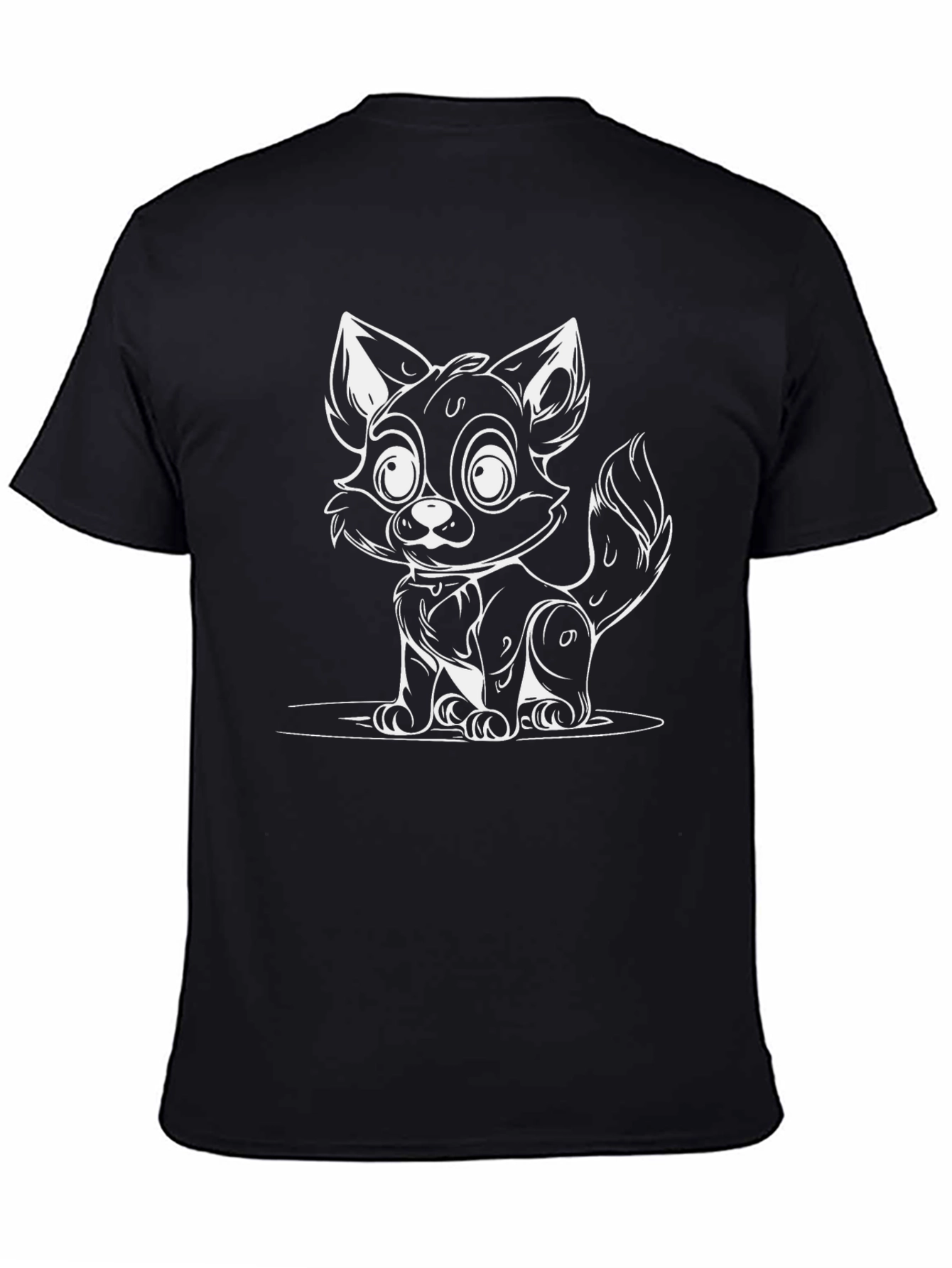 Cartoon Fox Graphic T-Shirt