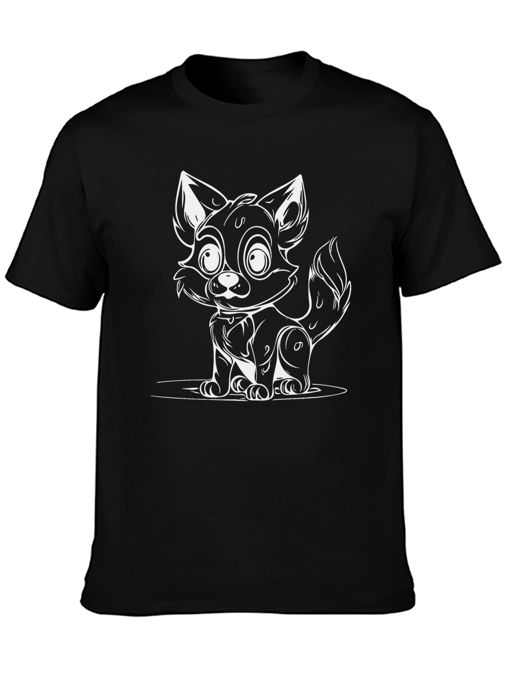 Cartoon Fox Graphic T-Shirt