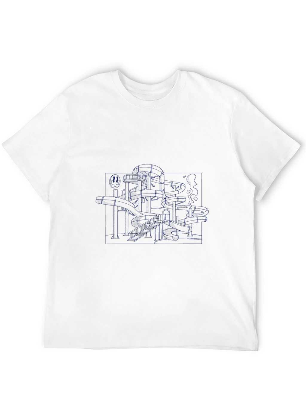 Abstract Line Art Black T-Shirt