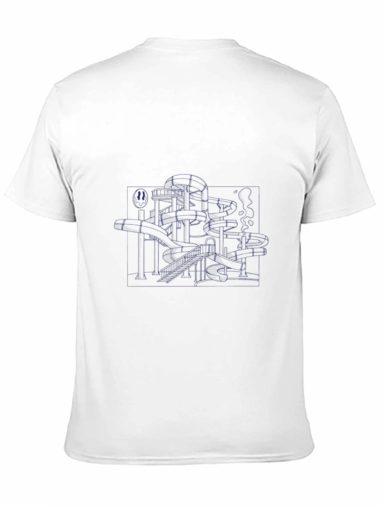 Abstract Line Art Black T-Shirt