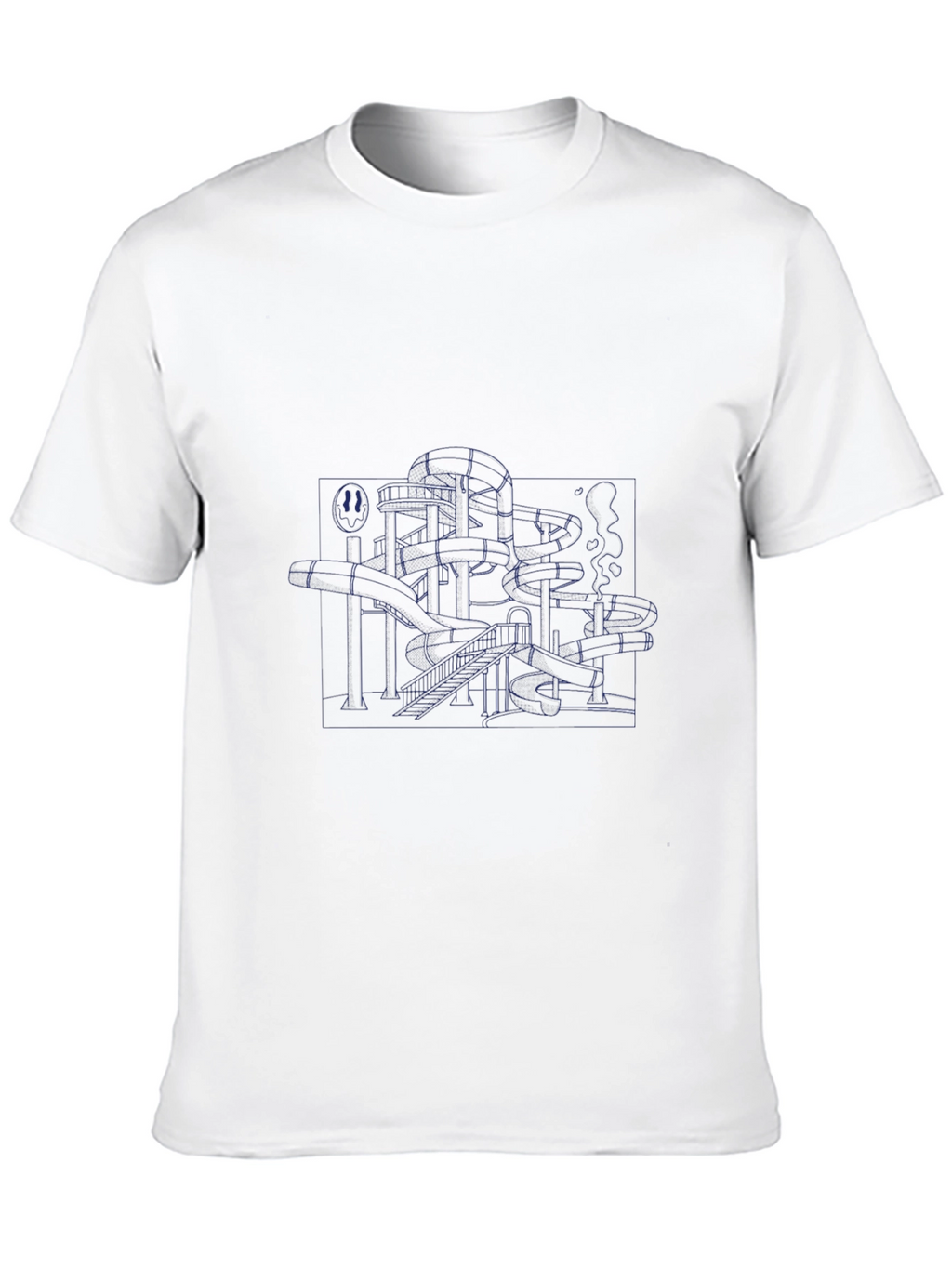 Abstract Line Art Black T-Shirt