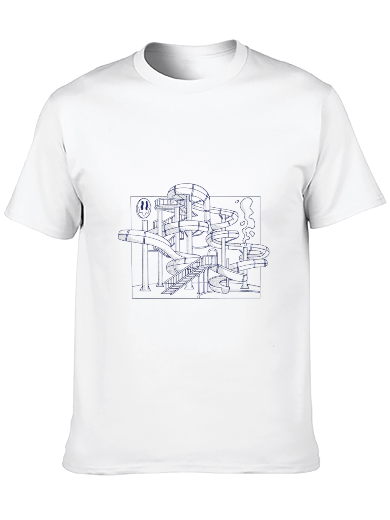 Abstract Line Art Black T-Shirt