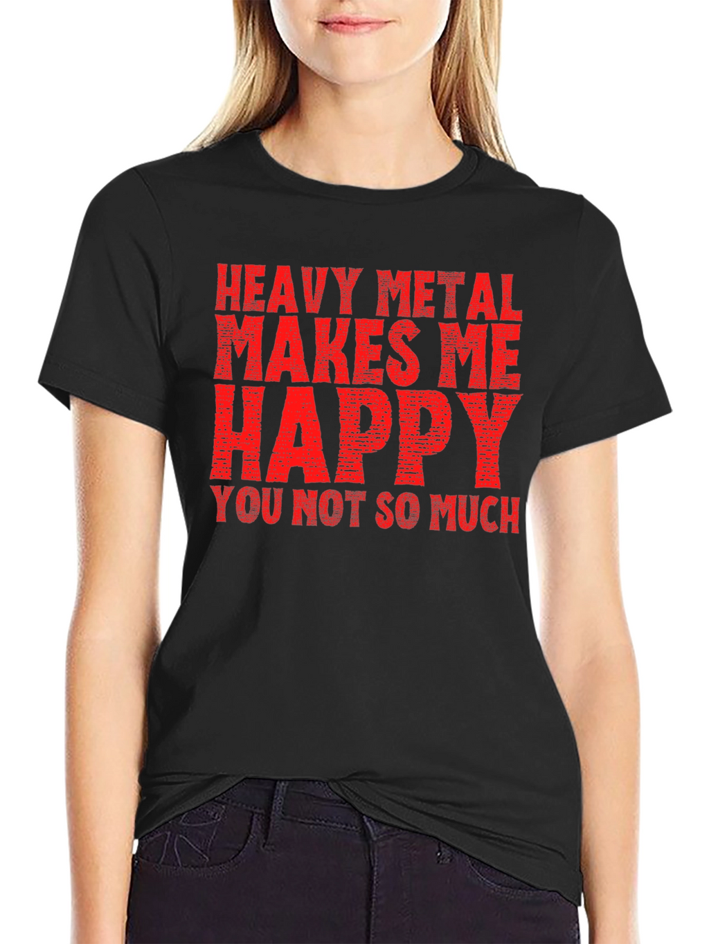 Heavy Metal Makes Me Happy Graphic T-Shirt