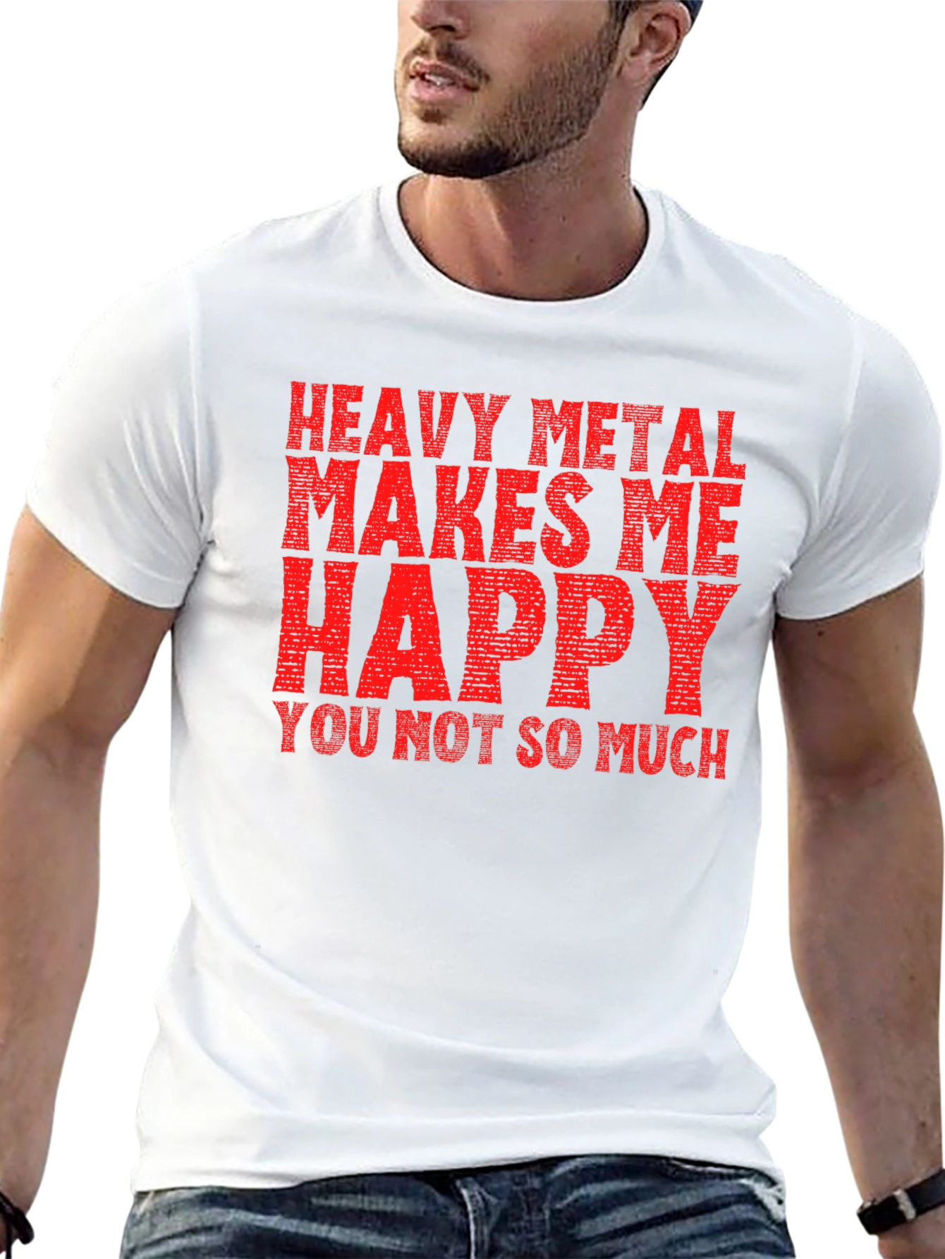 Heavy Metal Makes Me Happy Graphic T-Shirt