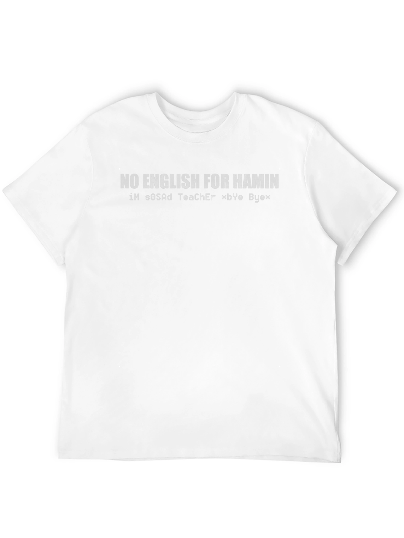 Funny No English for Hamin Black Graphic Tee