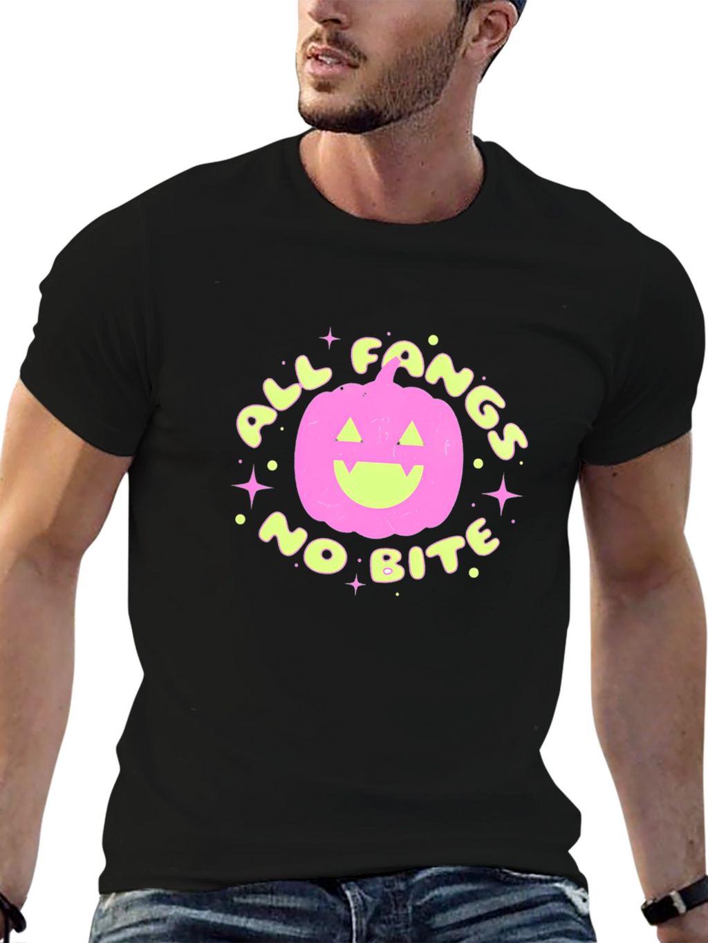 All Fangs No Bite Halloween T-Shirt