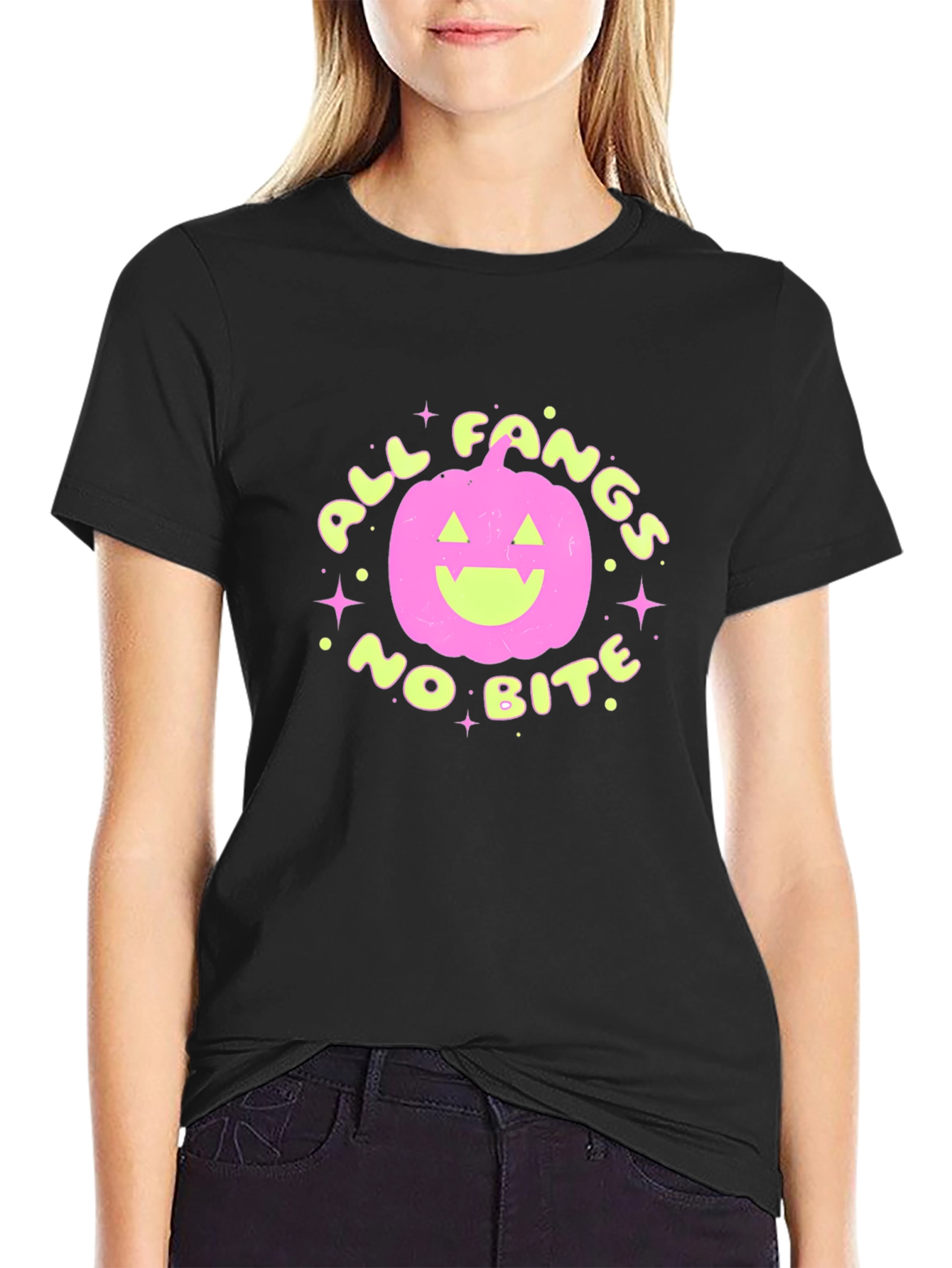 All Fangs No Bite Halloween T-Shirt