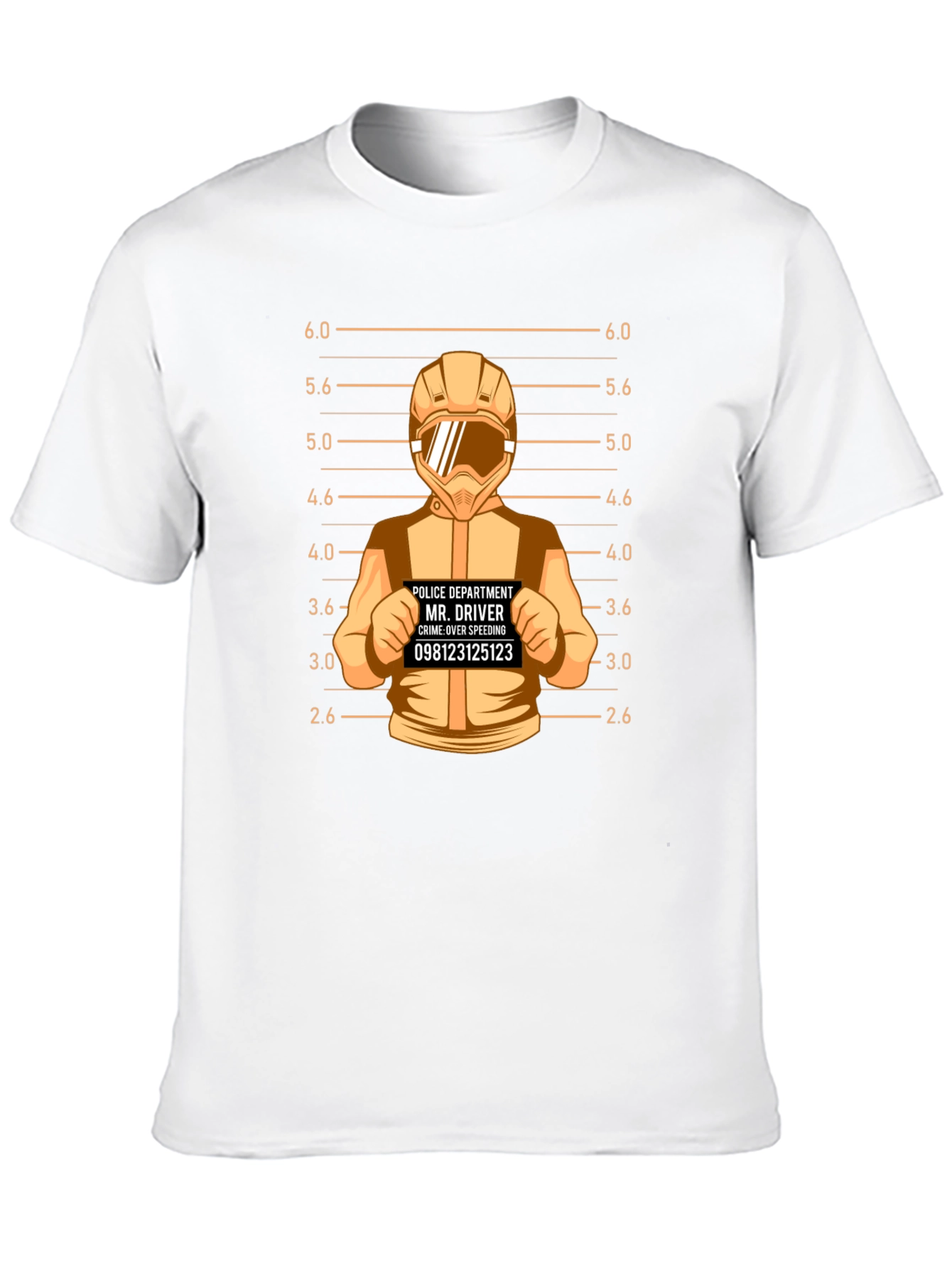 Driver Mugshot Graphic Tee - Speeding Crime Humor