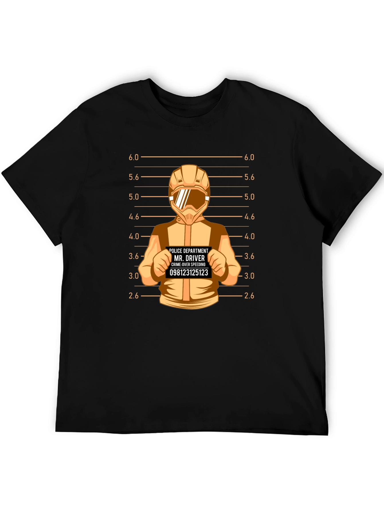 Driver Mugshot Graphic Tee - Speeding Crime Humor