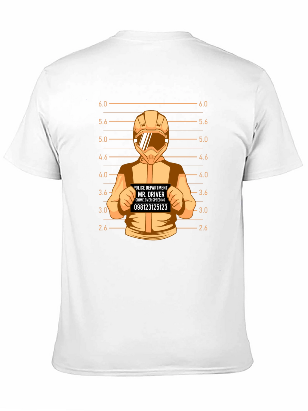 Driver Mugshot Graphic Tee - Speeding Crime Humor