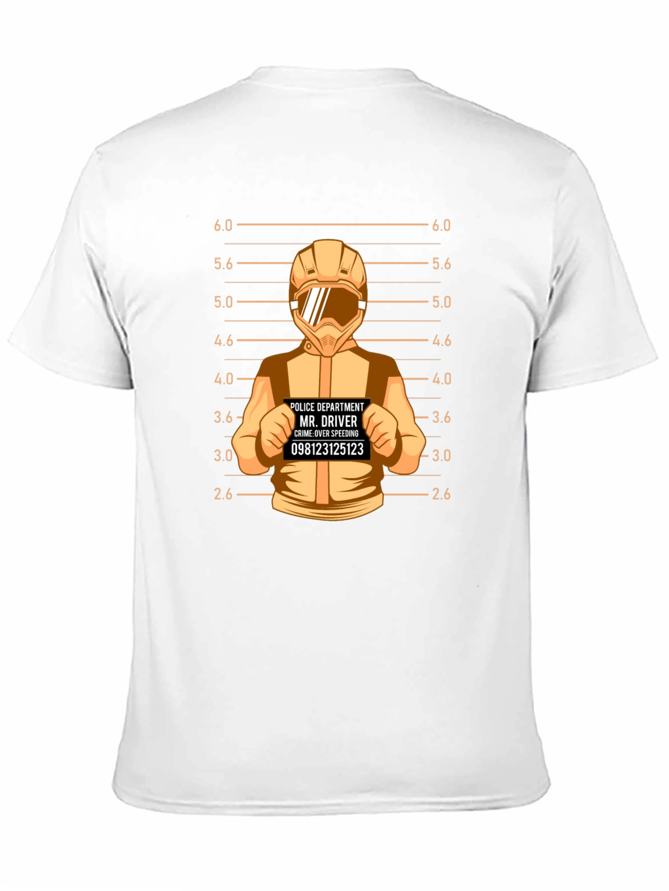 Driver Mugshot Graphic Tee - Speeding Crime Humor