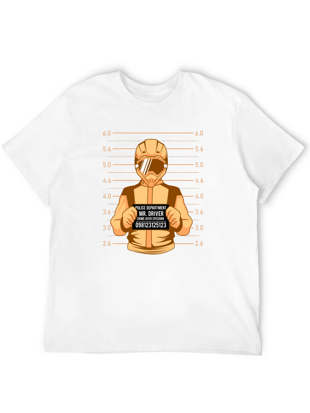 Driver Mugshot Graphic Tee - Speeding Crime Humor