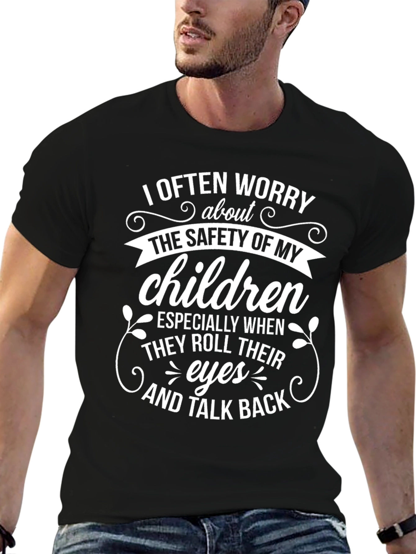 Funny Parent Tee: I Worry About My Children T-Shirt