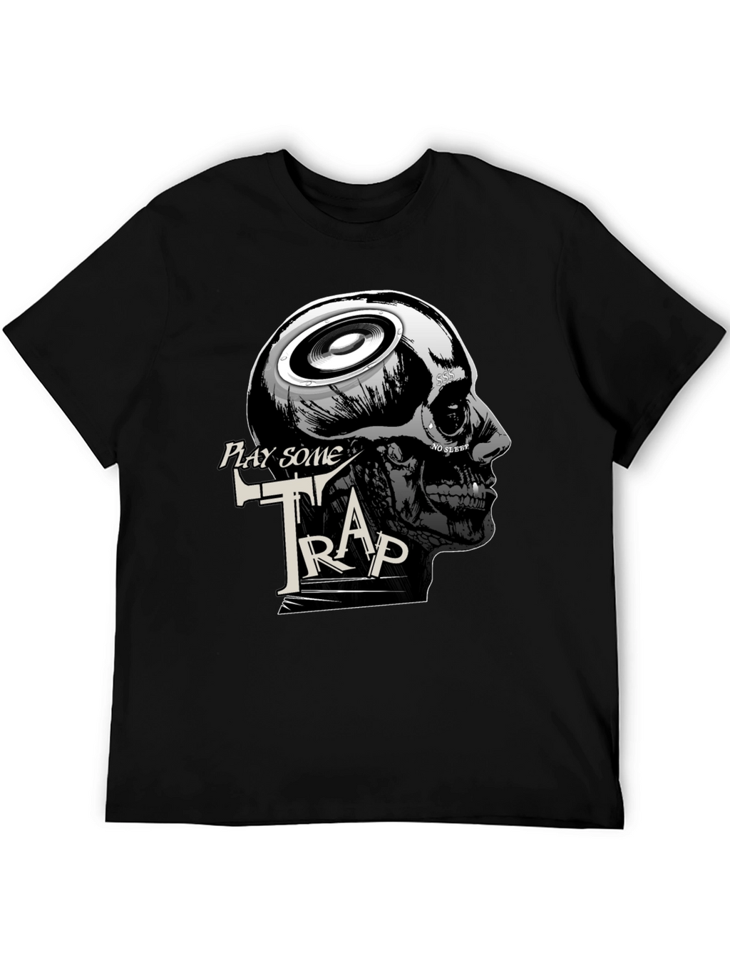 Play Some Trap Graphic Tee - Skull Speaker Design