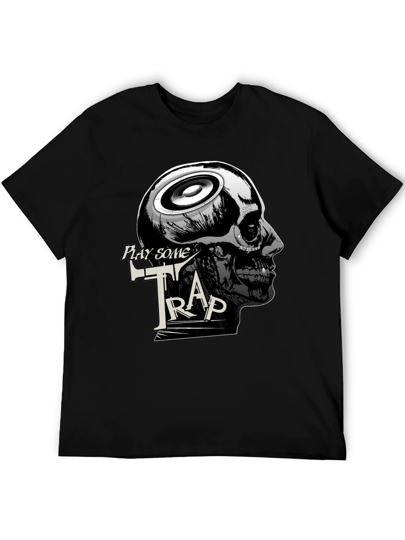 Play Some Trap Graphic Tee - Skull Speaker Design