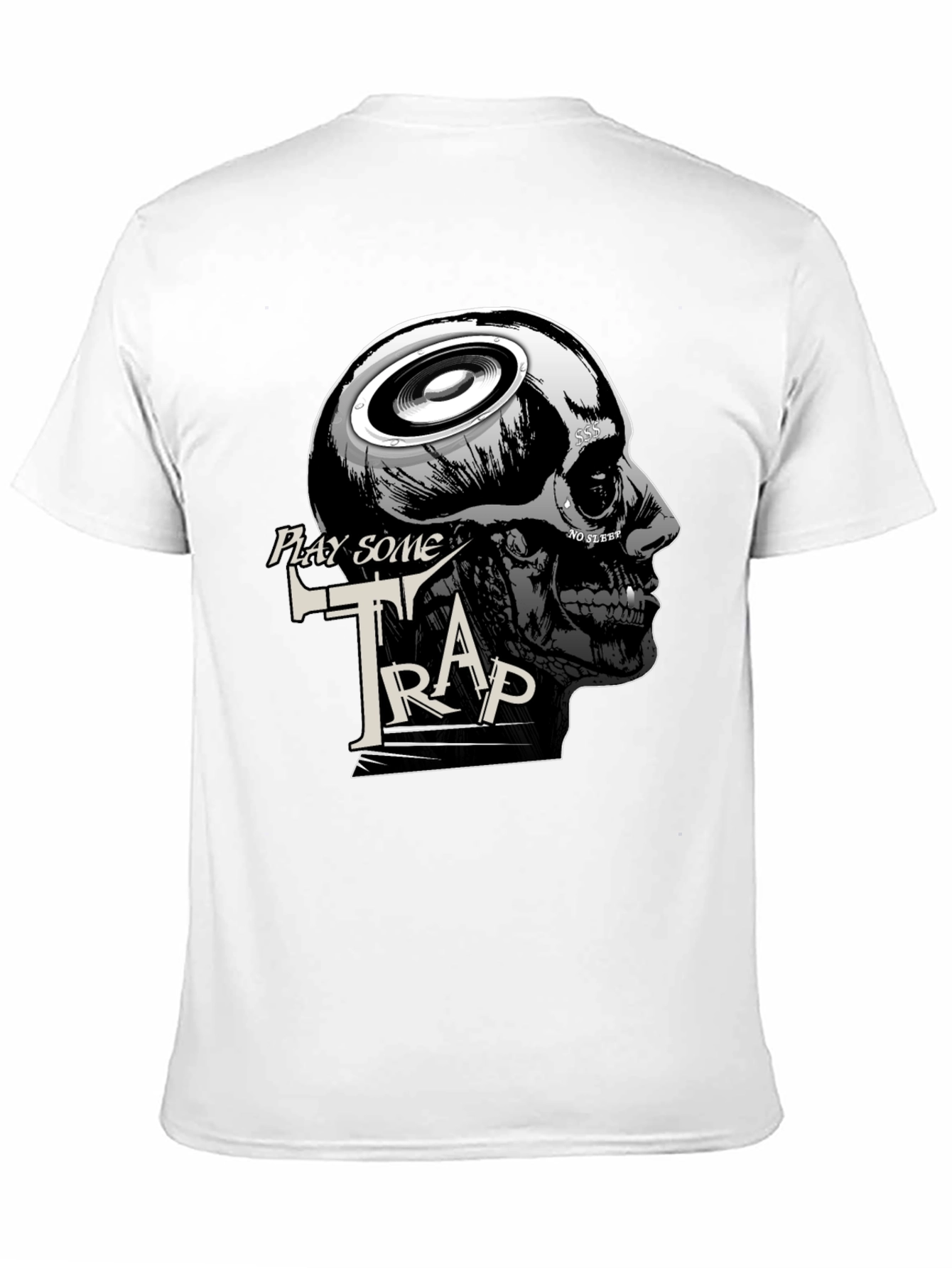 Play Some Trap Graphic Tee - Skull Speaker Design