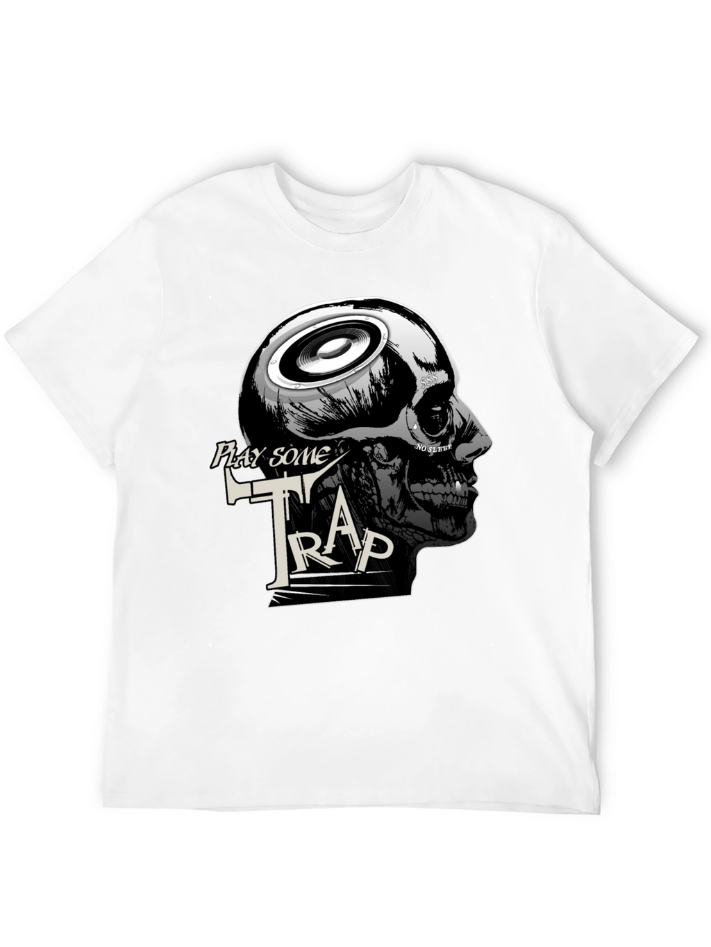Play Some Trap Graphic Tee - Skull Speaker Design