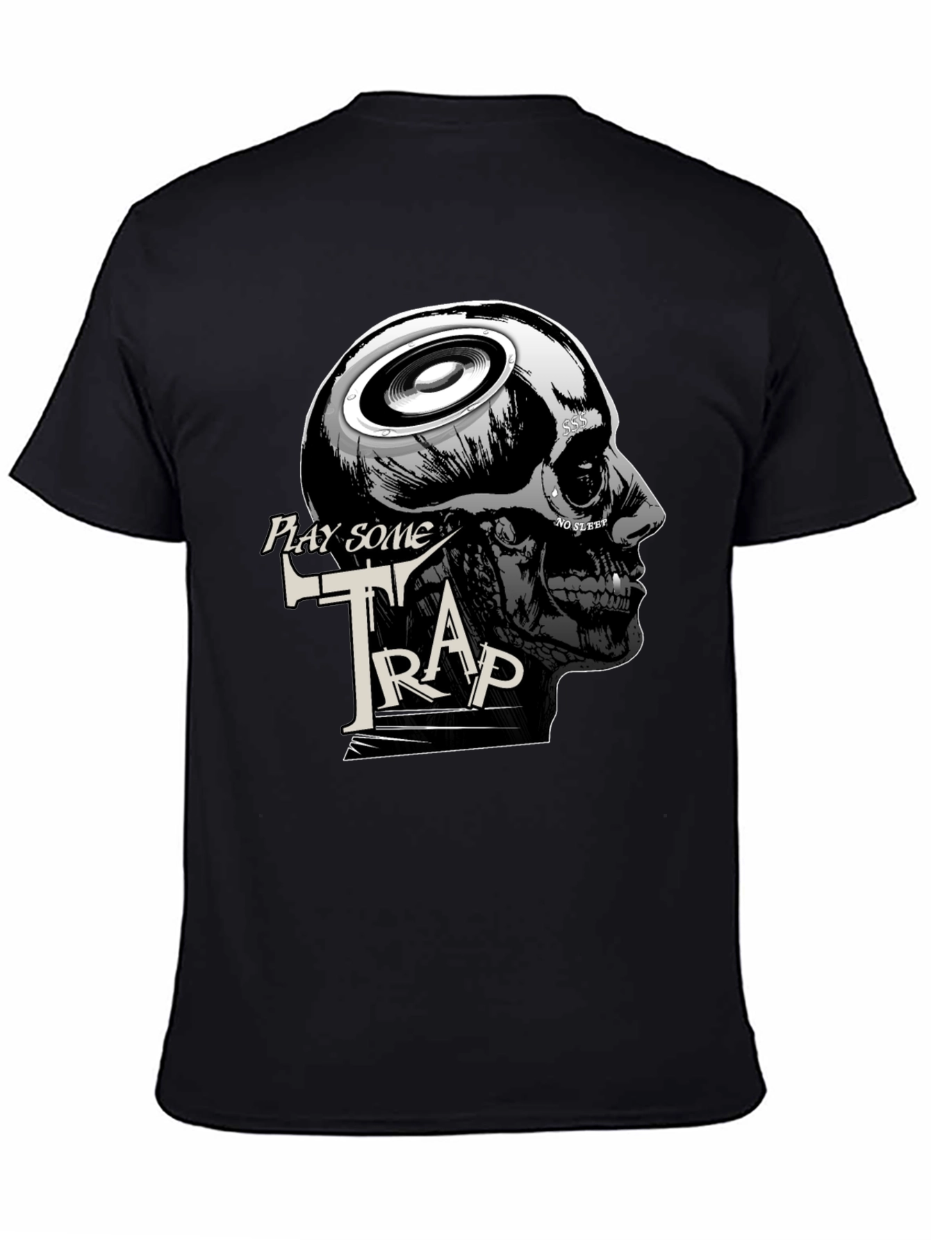 Play Some Trap Graphic Tee - Skull Speaker Design