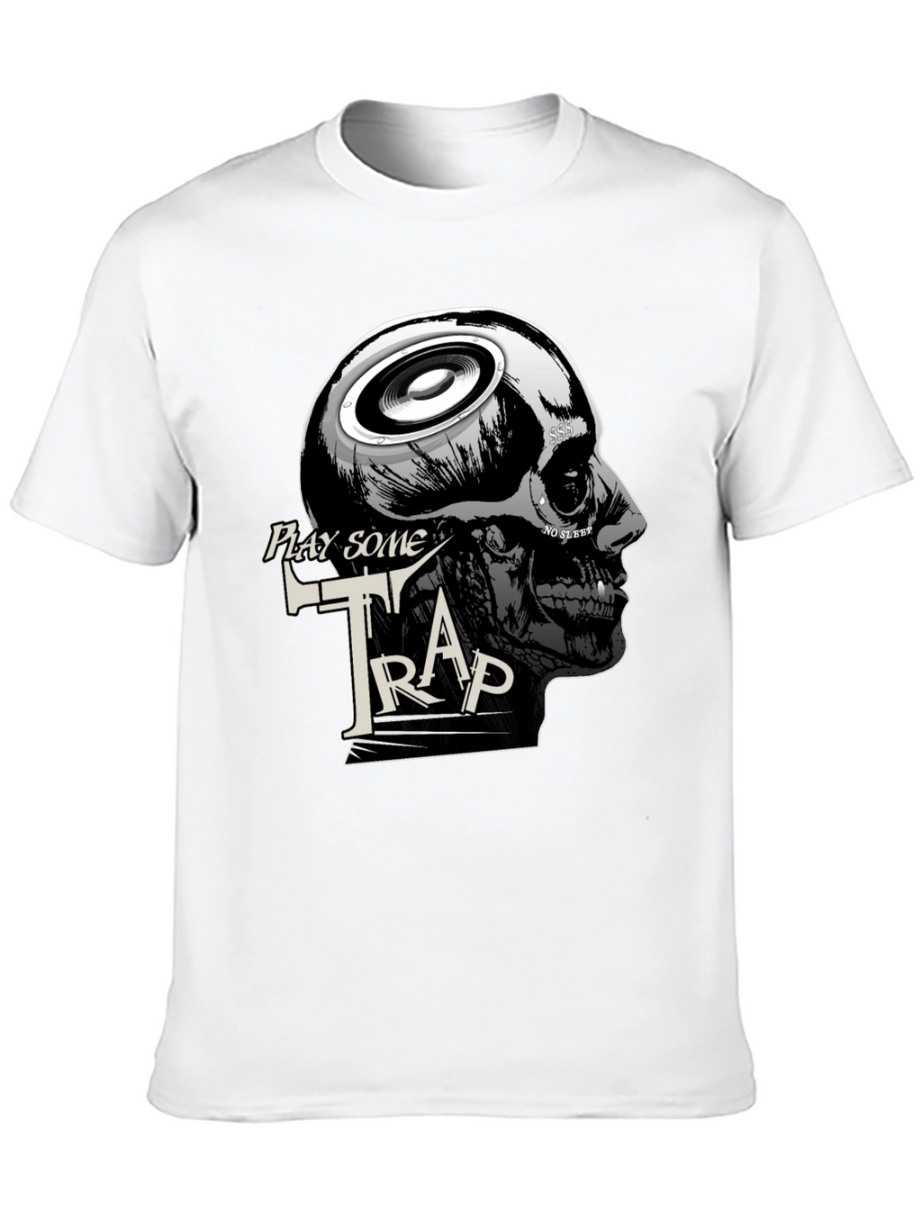 Play Some Trap Graphic Tee - Skull Speaker Design