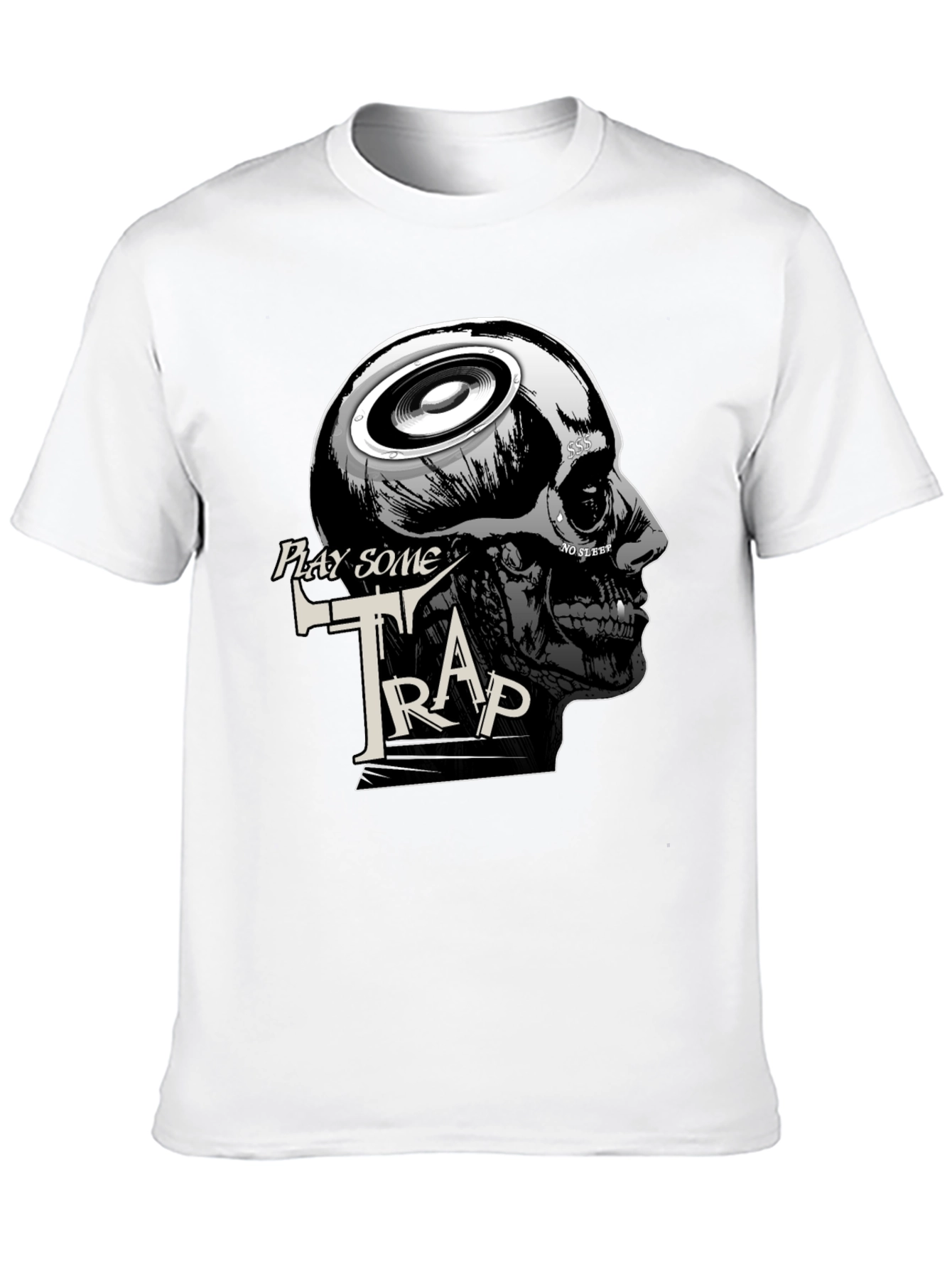 Play Some Trap Graphic Tee - Skull Speaker Design