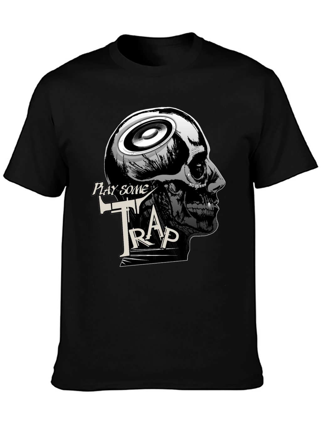 Play Some Trap Graphic Tee - Skull Speaker Design