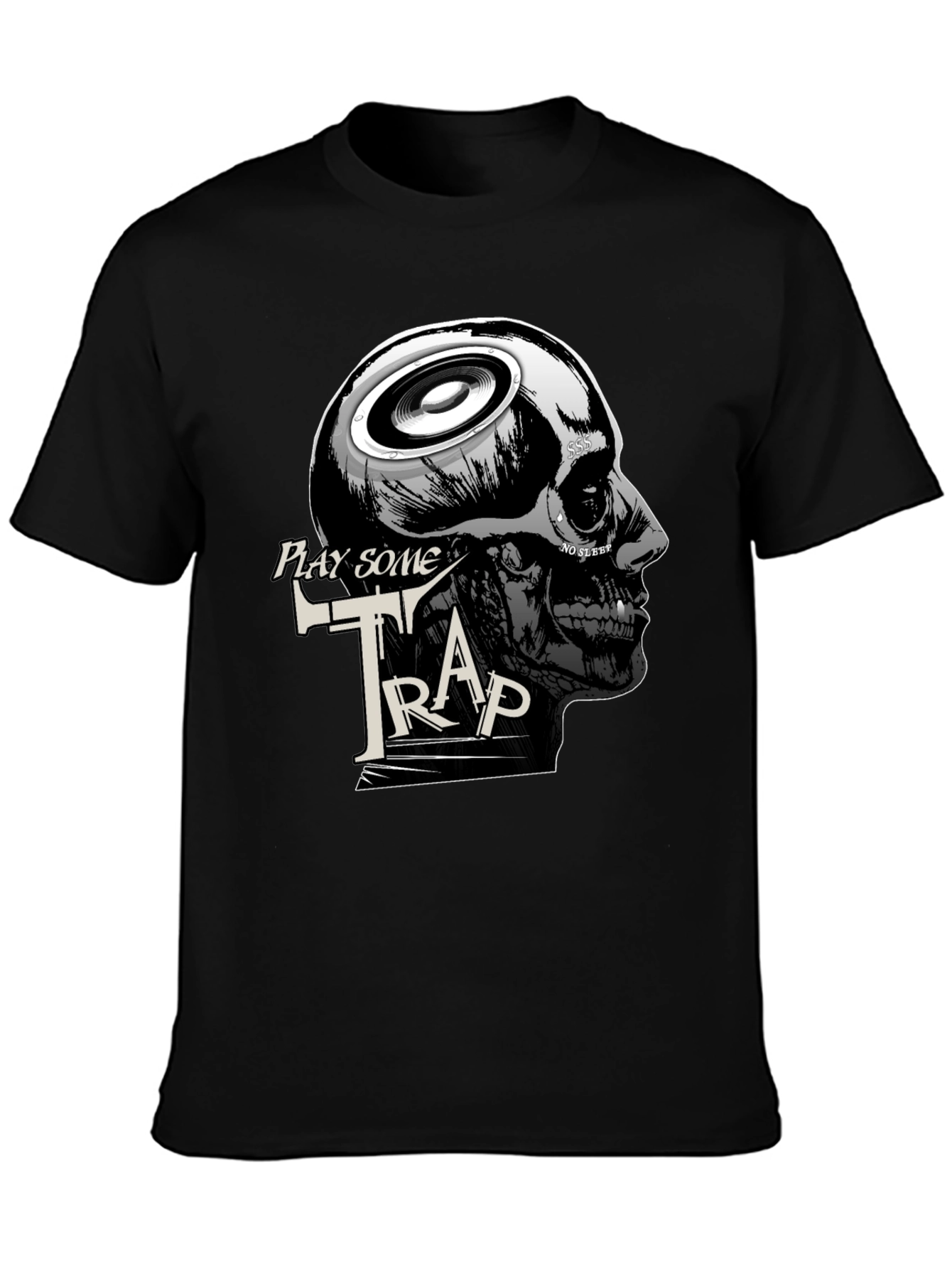 Play Some Trap Graphic Tee - Skull Speaker Design