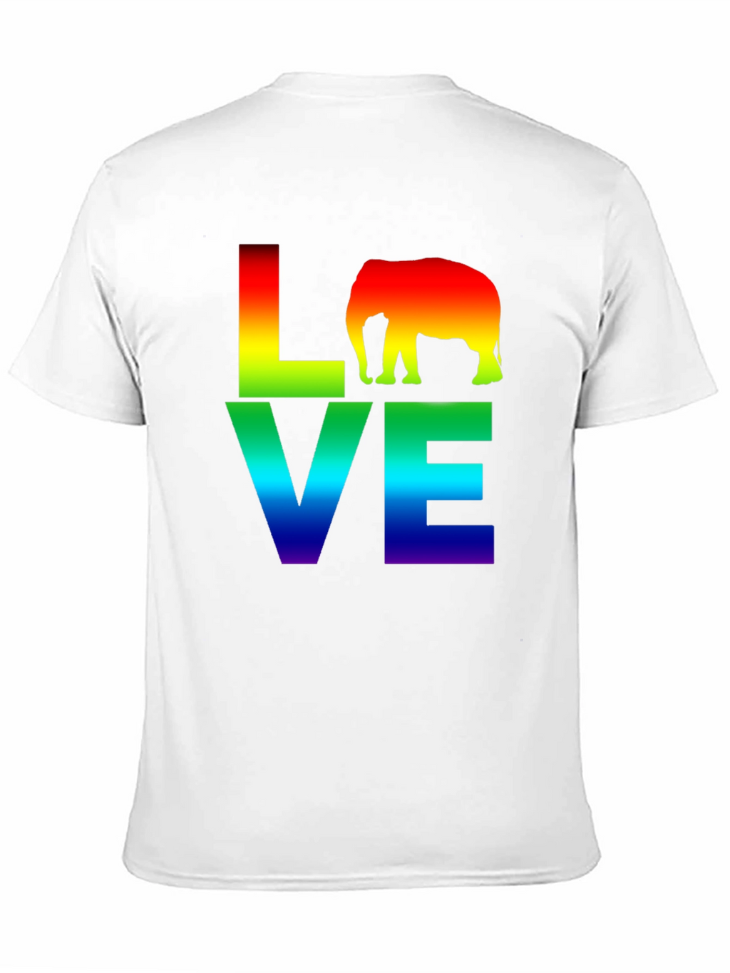 Rainbow Elephant Love T-Shirt